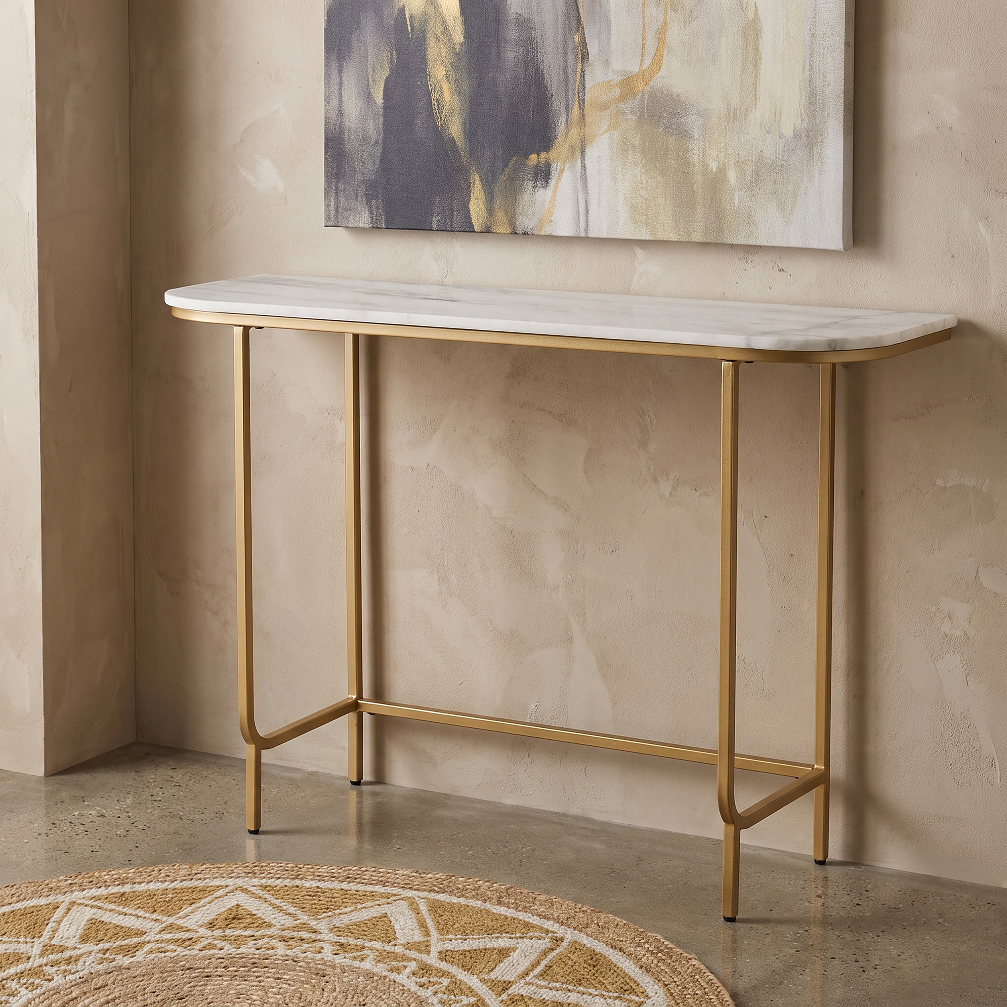 Marble Top Console Table-furniture-livingroom-sideandendtables-image-1