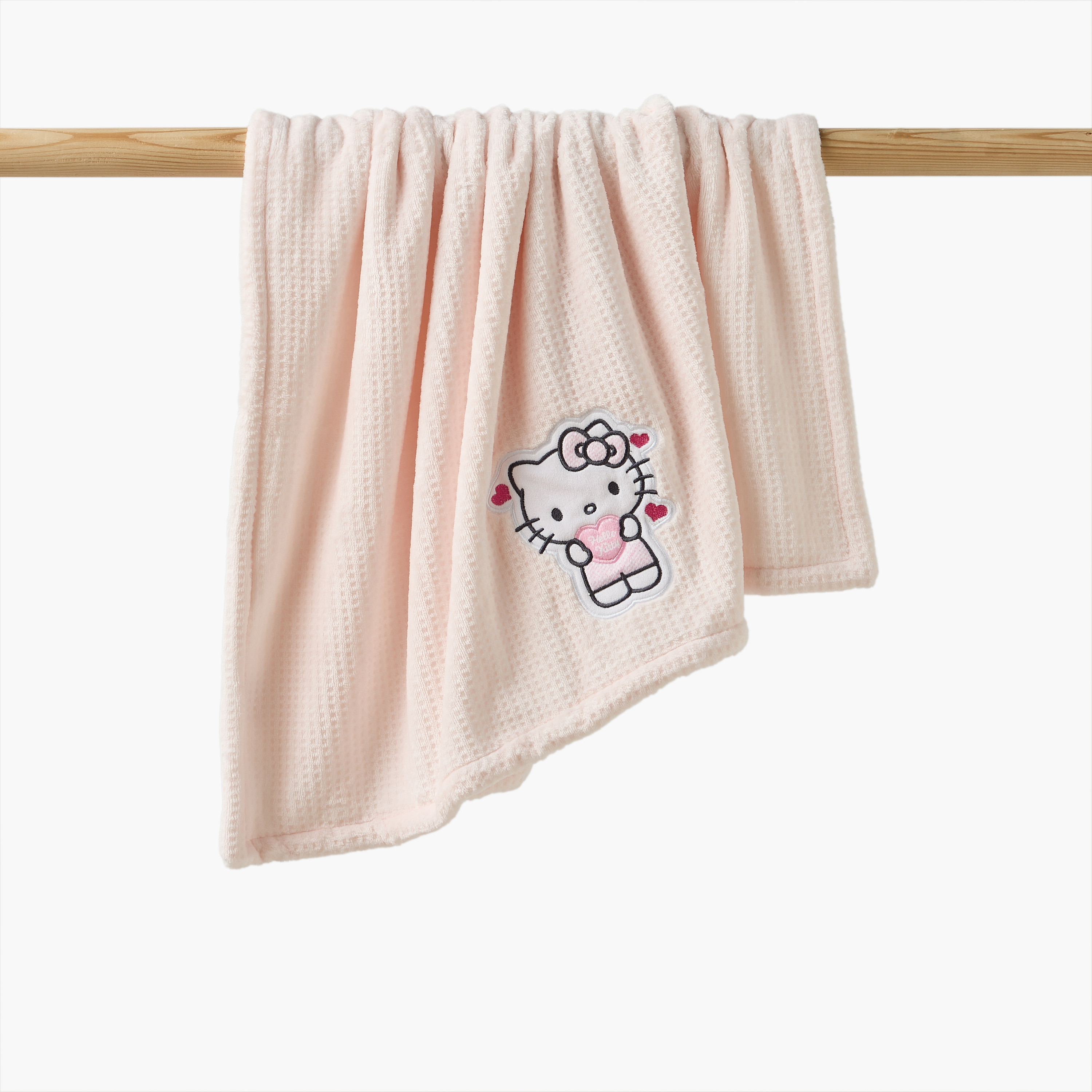 Sanrio Cotton Hello Kitty Applique Blanket-baby-nursery-blanketsandswaddles-receivingblankets-image-1