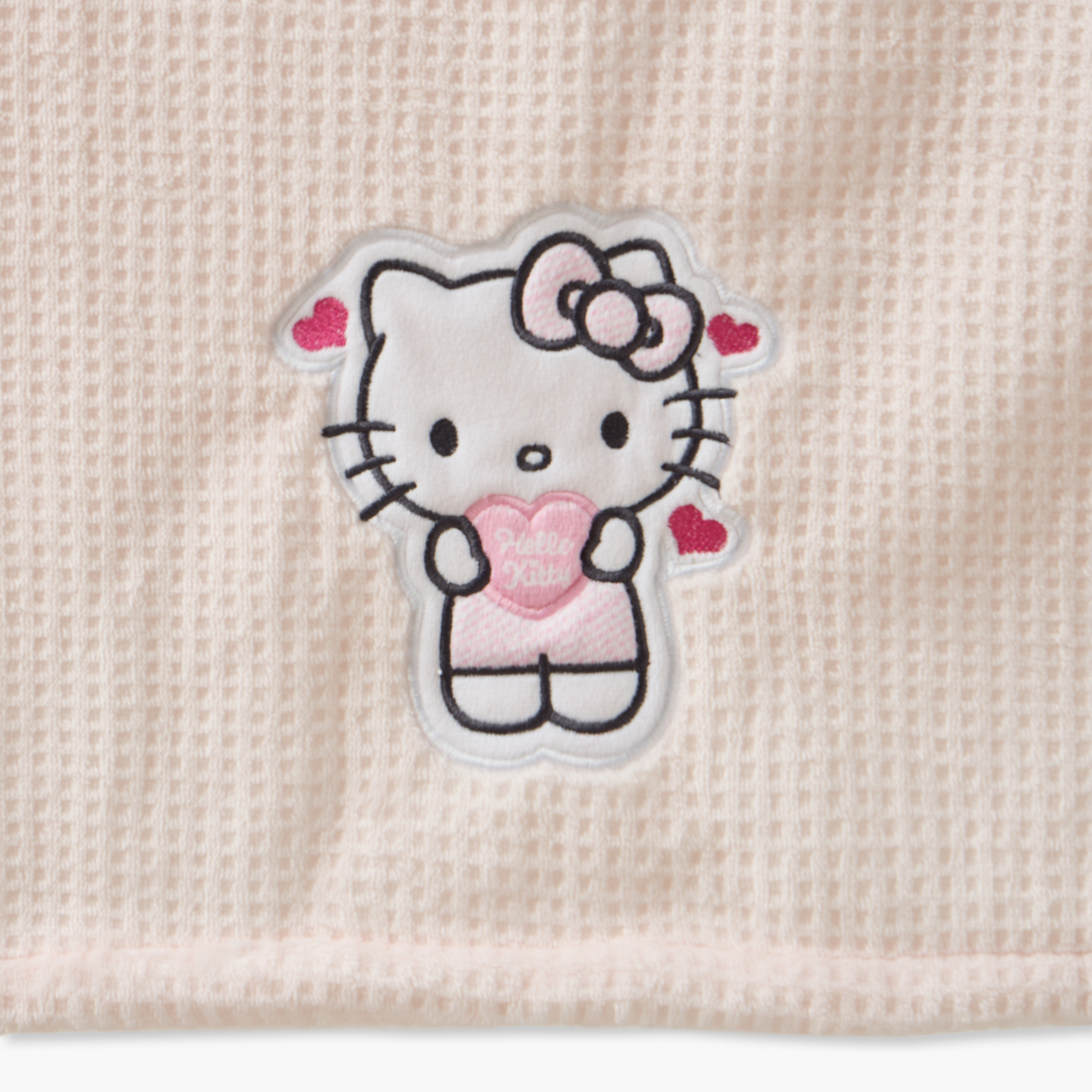 Sanrio Cotton Hello Kitty Applique Blanket-baby-nursery-blanketsandswaddles-receivingblankets-image-5