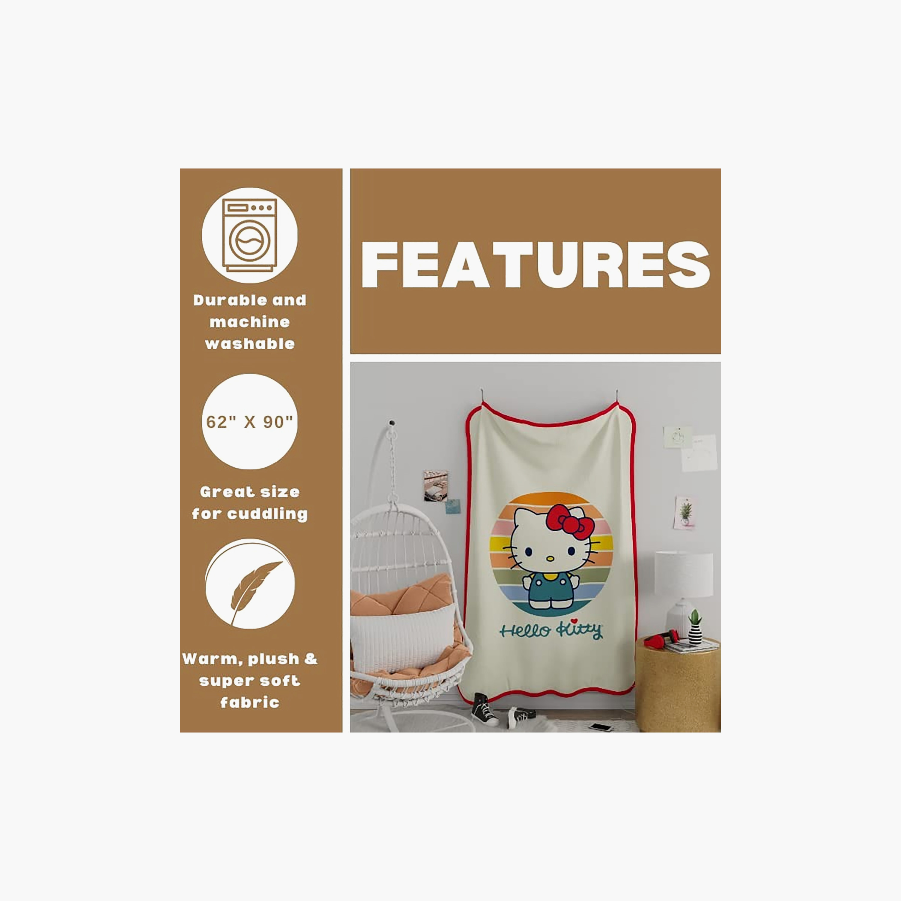 Sanrio Blanket with Hello Kitty Print-baby-nursery-blanketsandswaddles-blanketsandquilts-image-3
