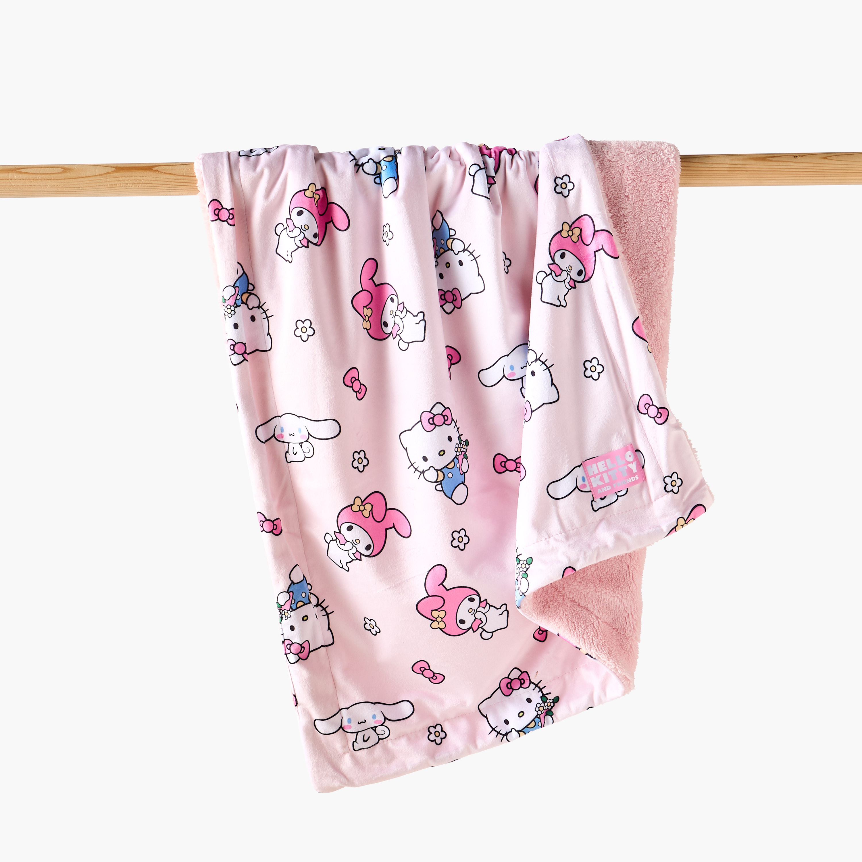 Sanrio Hello Kitty & Friends Print Raschel Blanket-baby-nursery-blanketsandswaddles-receivingblankets-image-1