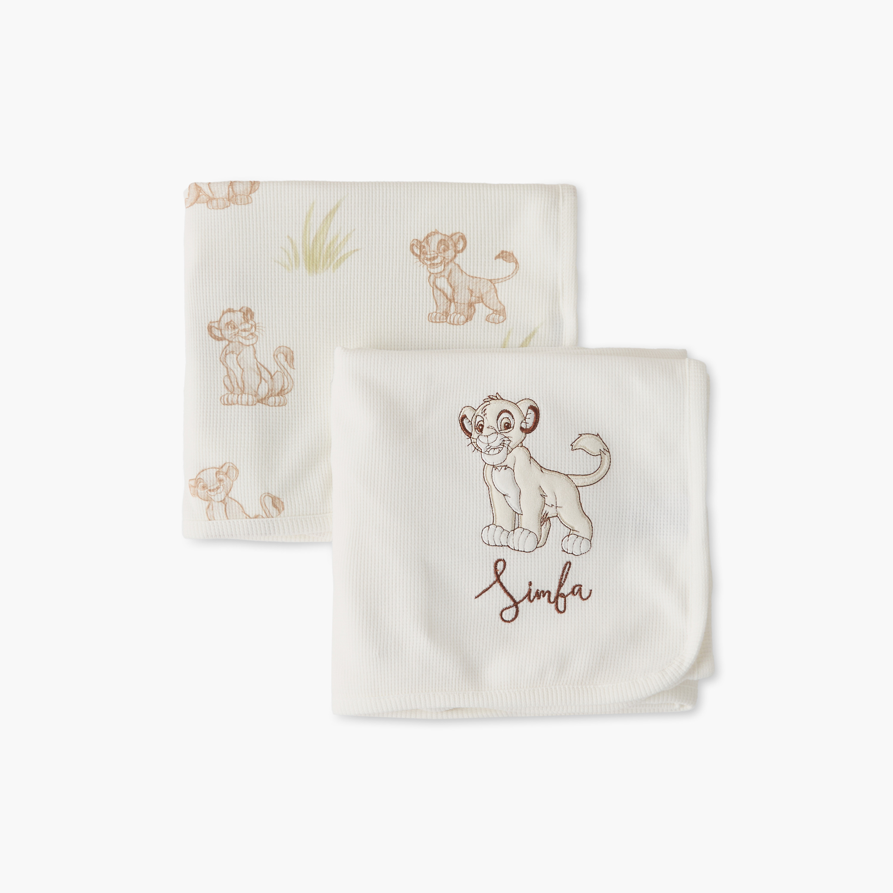 Disney Waffle Texture Lion King Print Blanket - Pack of 2-baby-nursery-blanketsandswaddles-blanketsandquilts-image-3