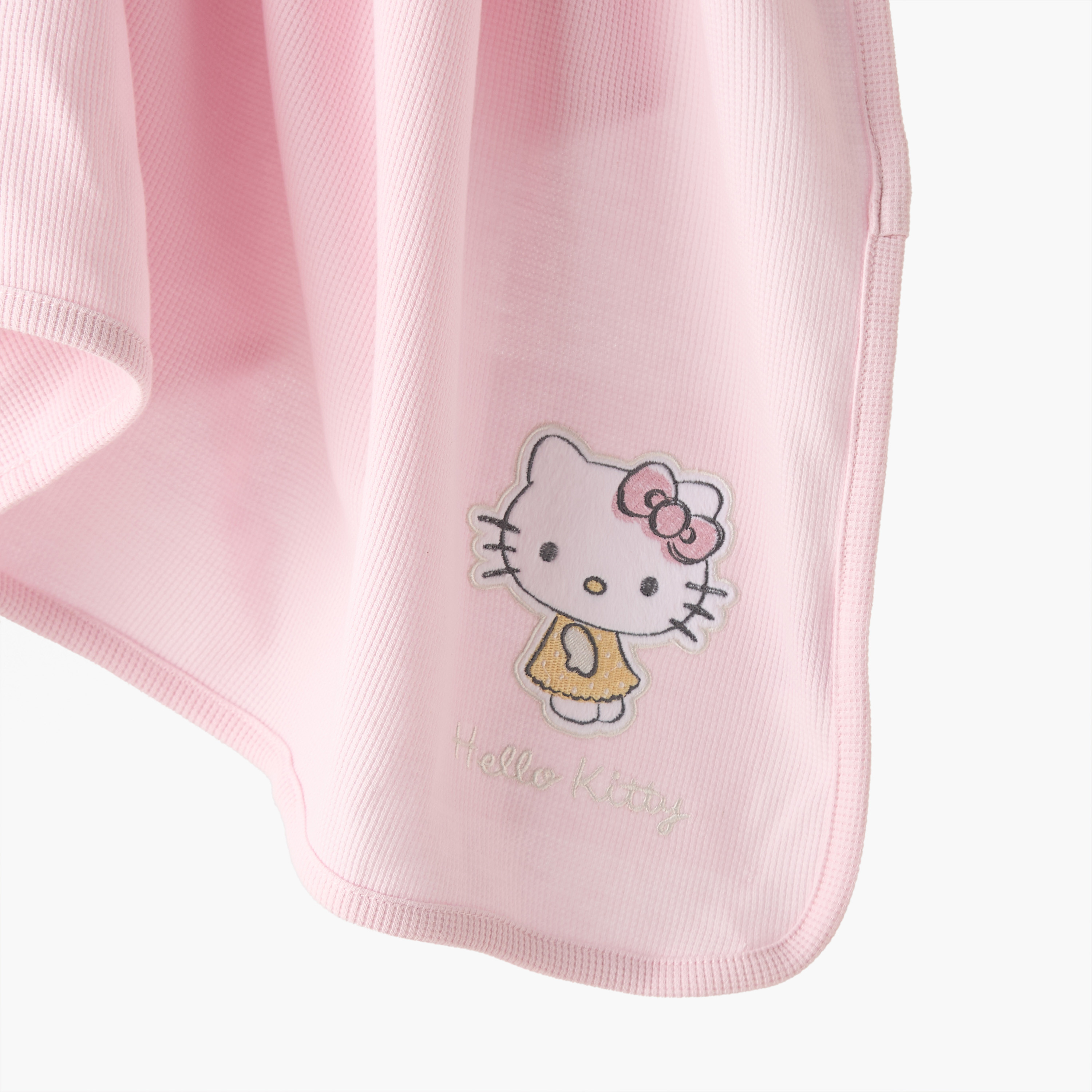 Sanrio Waffle Texture Hello Kitty Print Receiving Blanket - Pack of 2-baby-nursery-blanketsandswaddles-blanketsandquilts-image-5