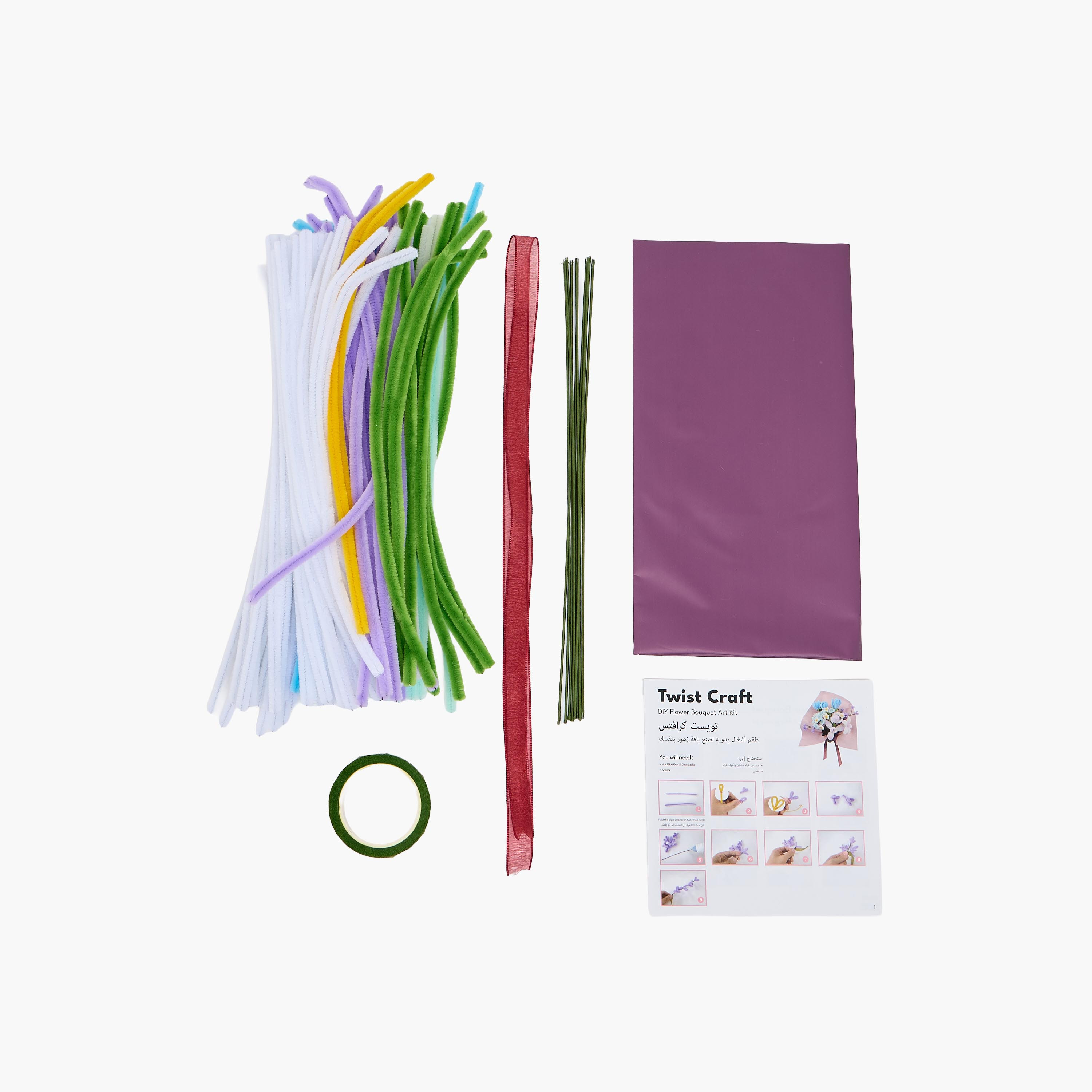 Findz Twist Craft DIY Flower Bouquet Art Set-school-artsandcrafts-image-2