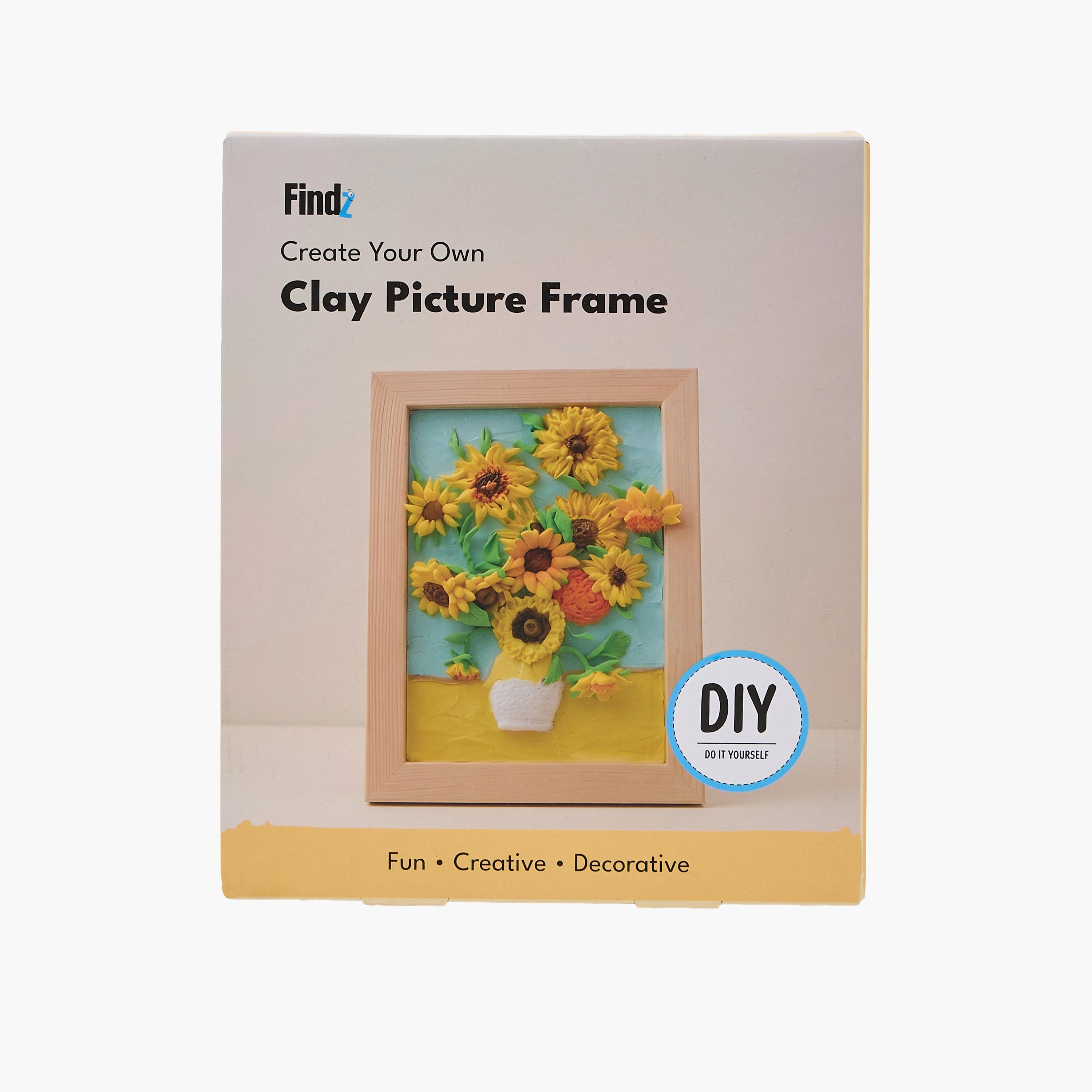 Findz Create Your Own DIY Sunflower Clay Picture Frame-school-artsandcrafts-image-1