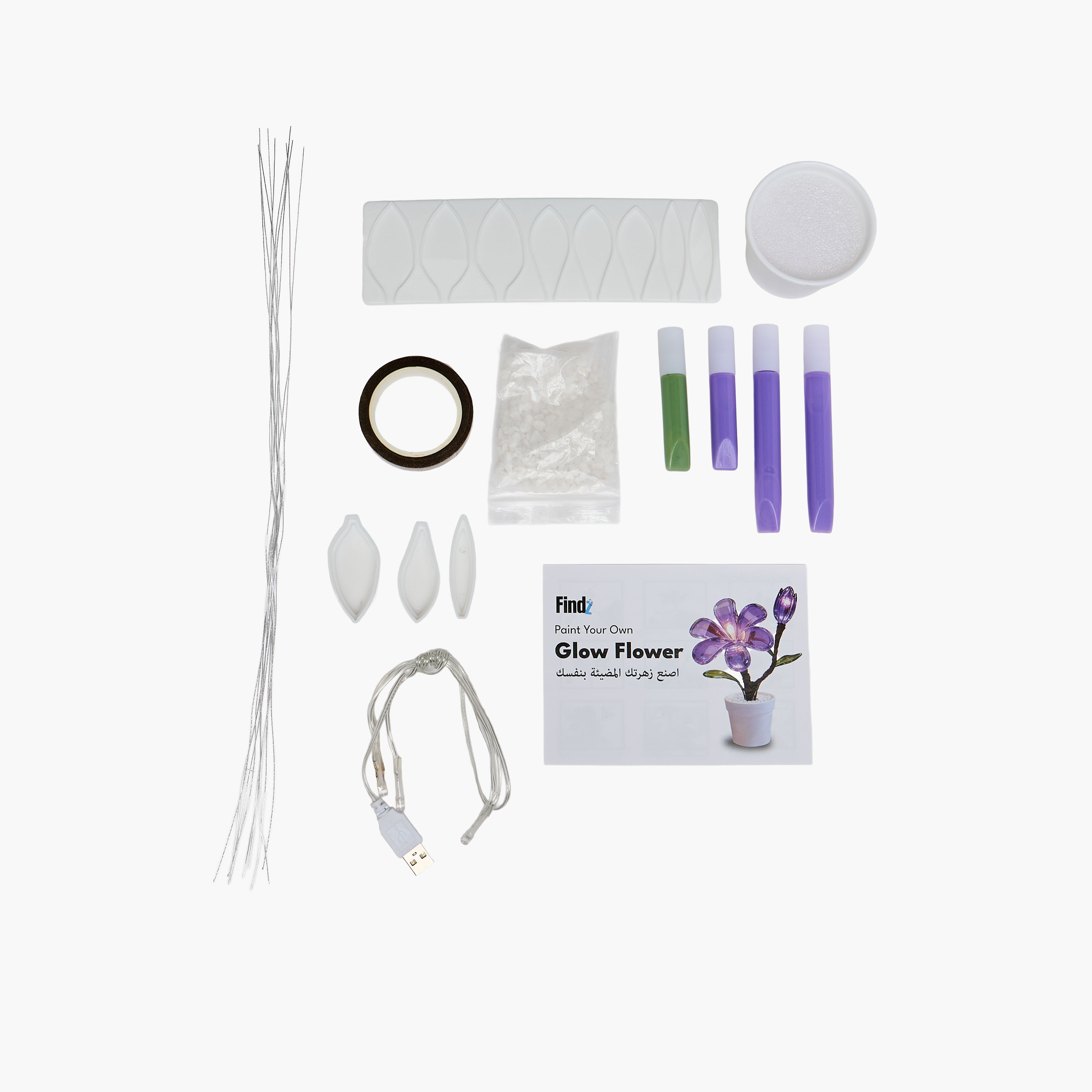 Findz DIY Paint Your Own Glow Flower-school-artsandcrafts-image-2