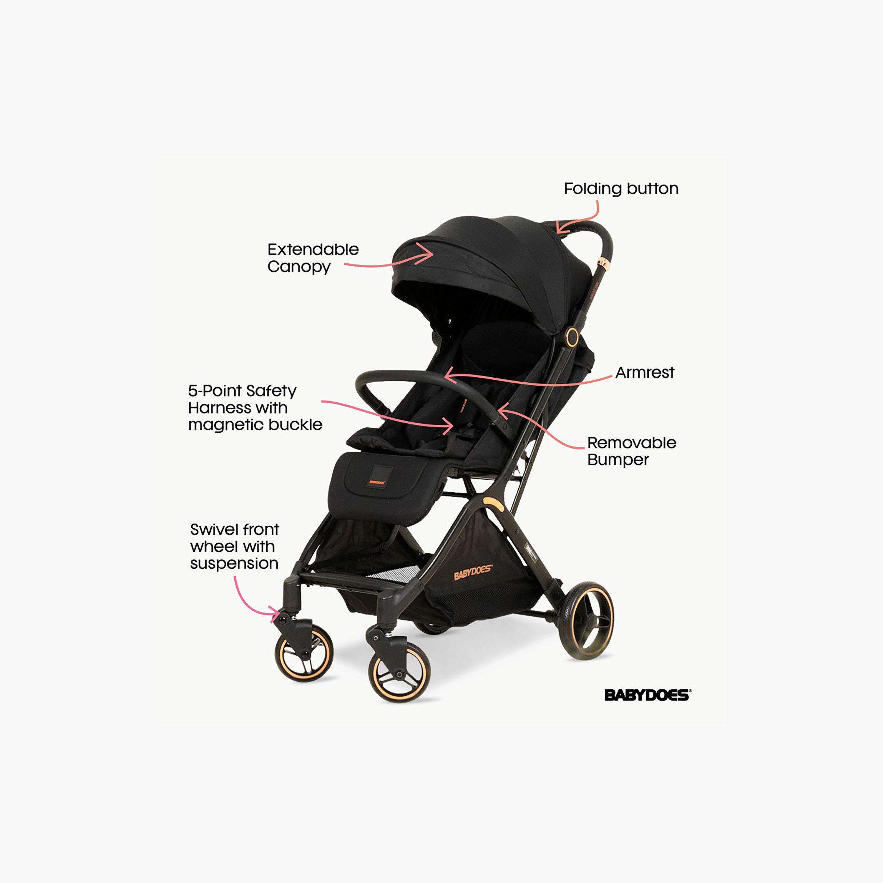 Babydoes Krafter Baby Stroller with Auto-Fold-baby-gear-strollersandprams-strollers-image-3