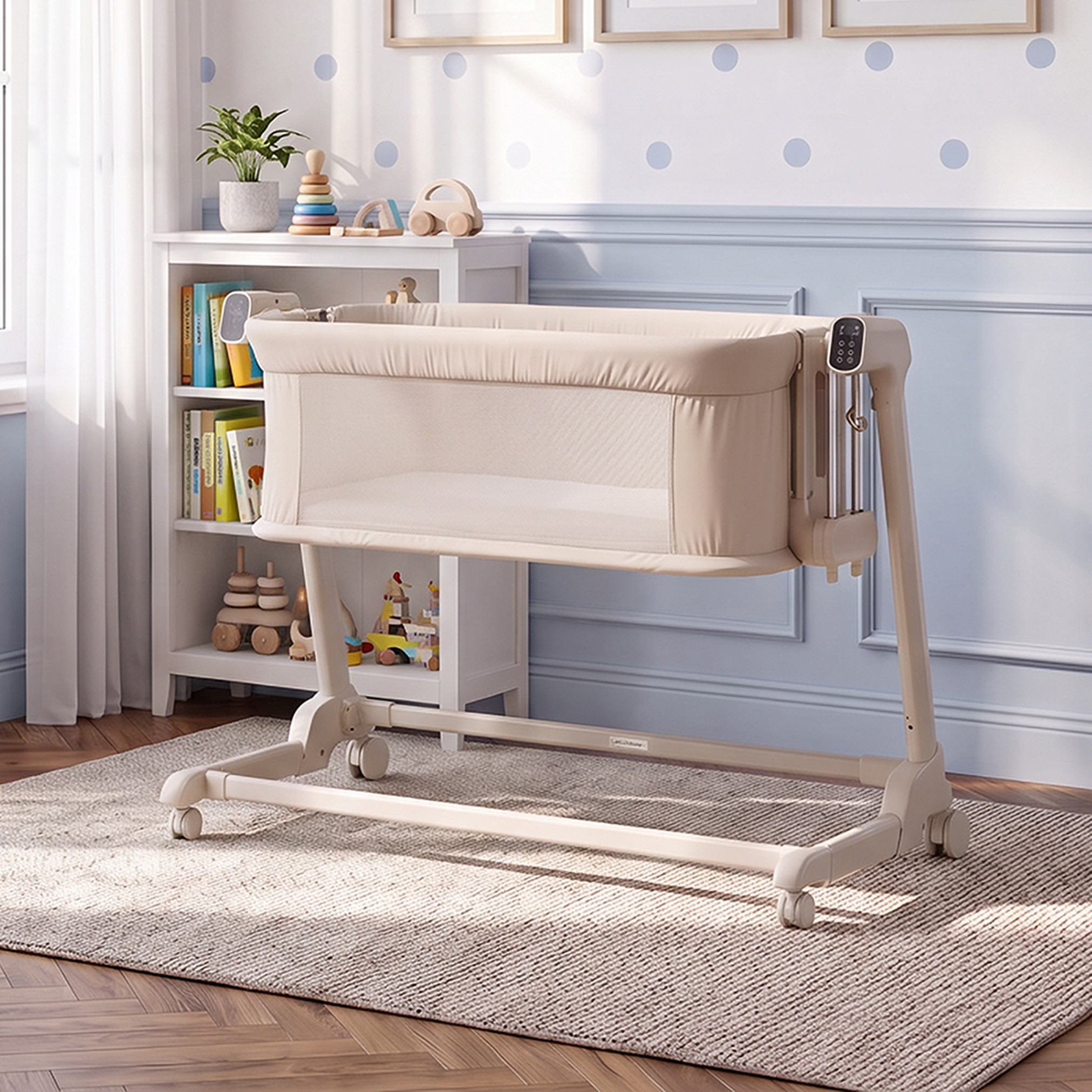 Giggles Baby Bassinet with Bluetooth Connectivity-baby-nursery-furniture-cribsandbeds-bassinets-image-1