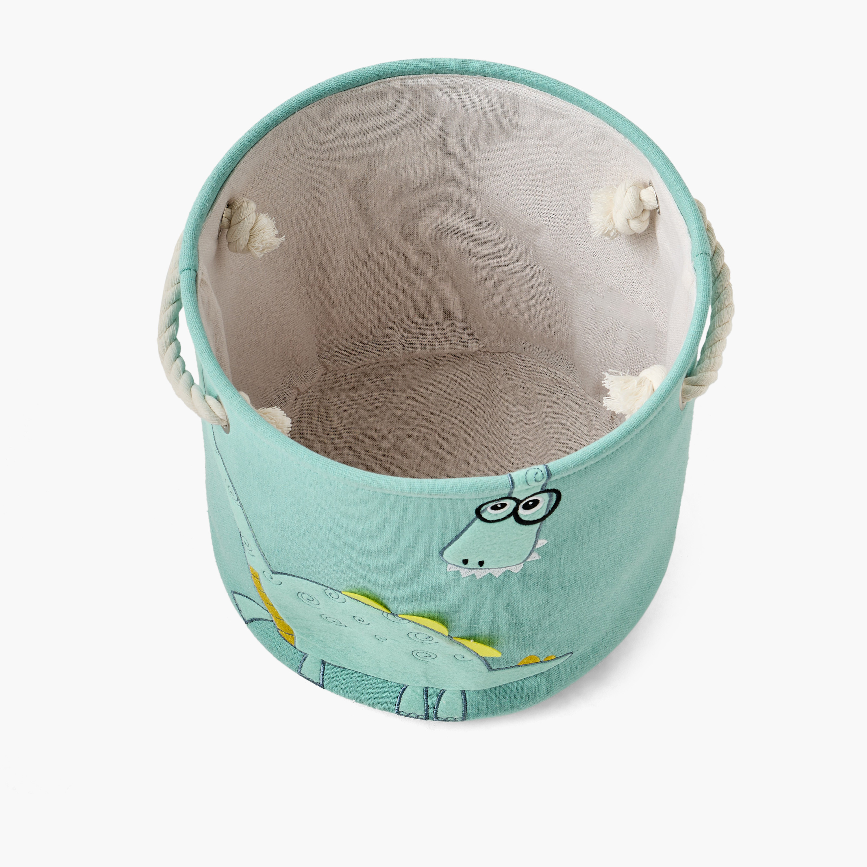Juniors Dino Embroidered Hamper-baby-nursery-furniture-wardrobesandstorage-image-2