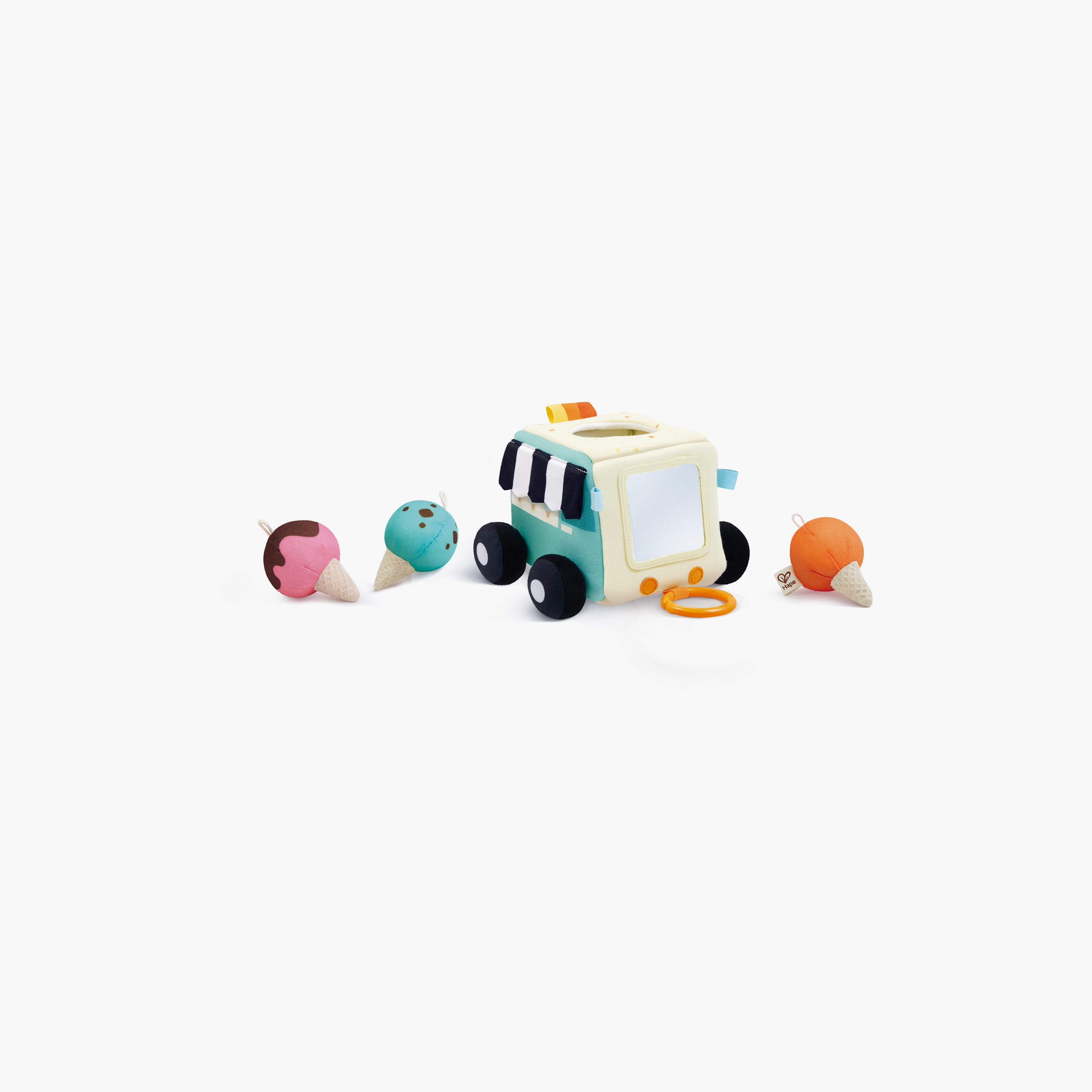 Hape Sensory Scoop Ice Cream Truck Plush Toy-toys-plushsofttoys-image-1
