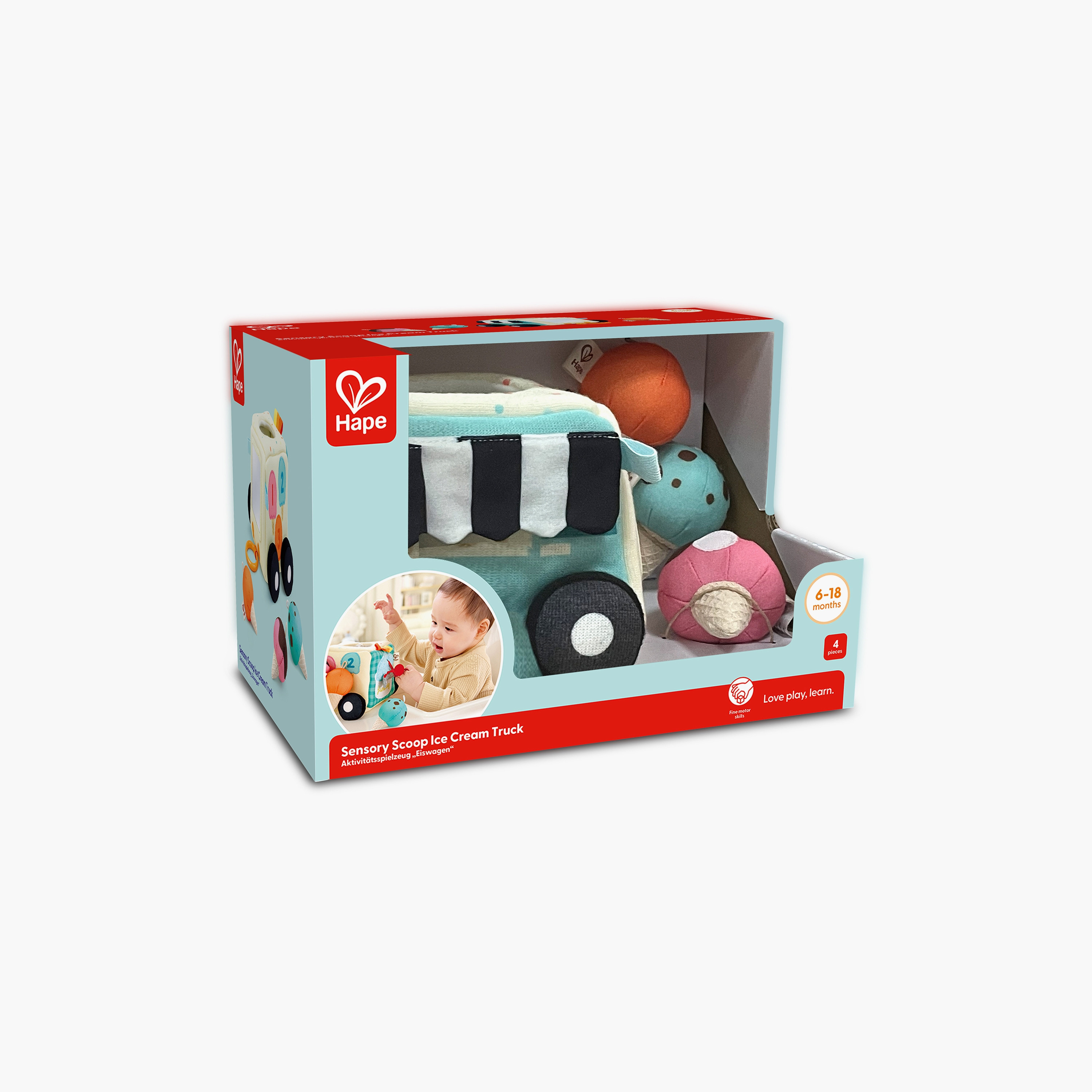 Hape Sensory Scoop Ice Cream Truck Plush Toy-toys-plushsofttoys-image-3
