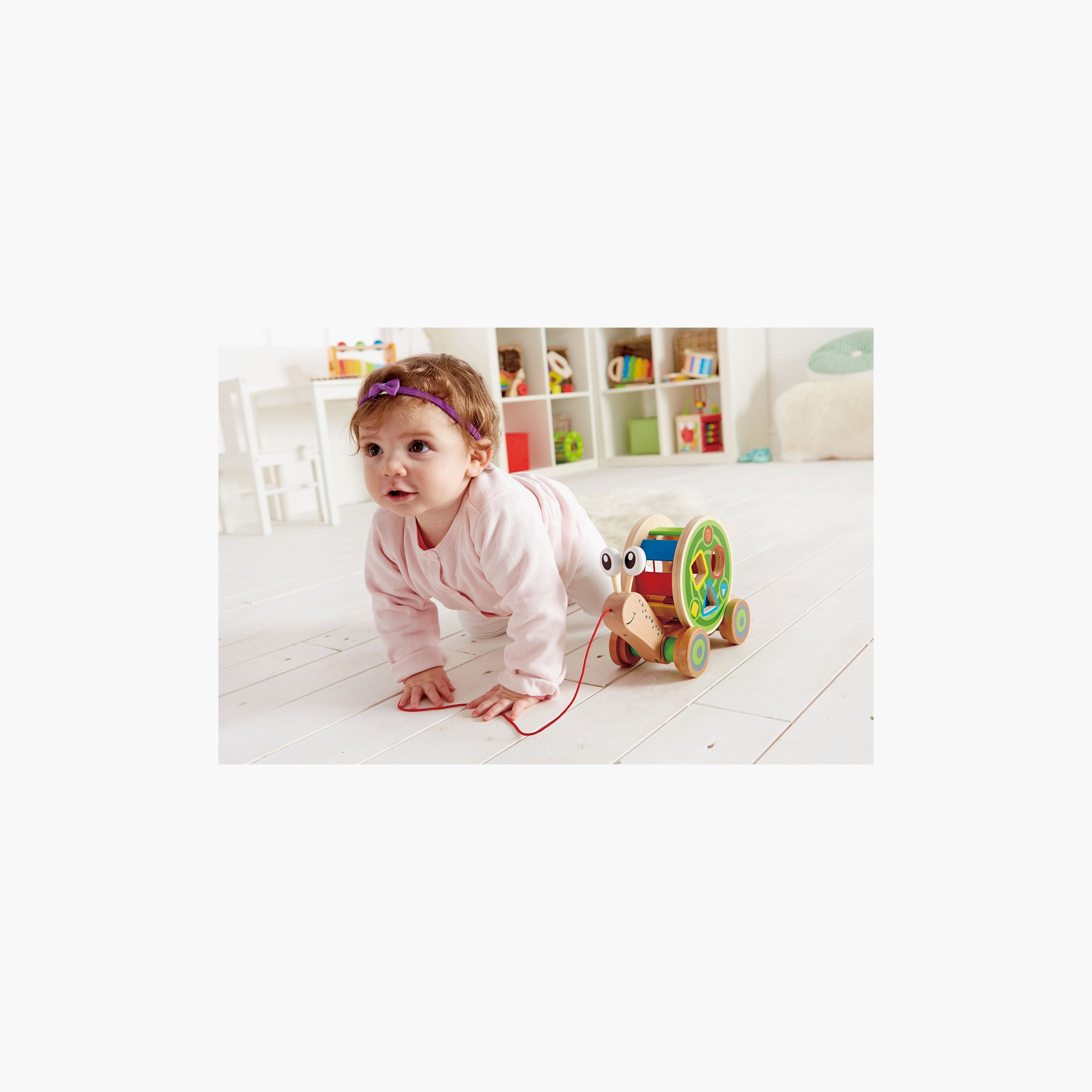 حلزون يسحب للمشي مع ملحقات من هيب-toys-babyandtoddlertoys-pushandpulltoys-image-3