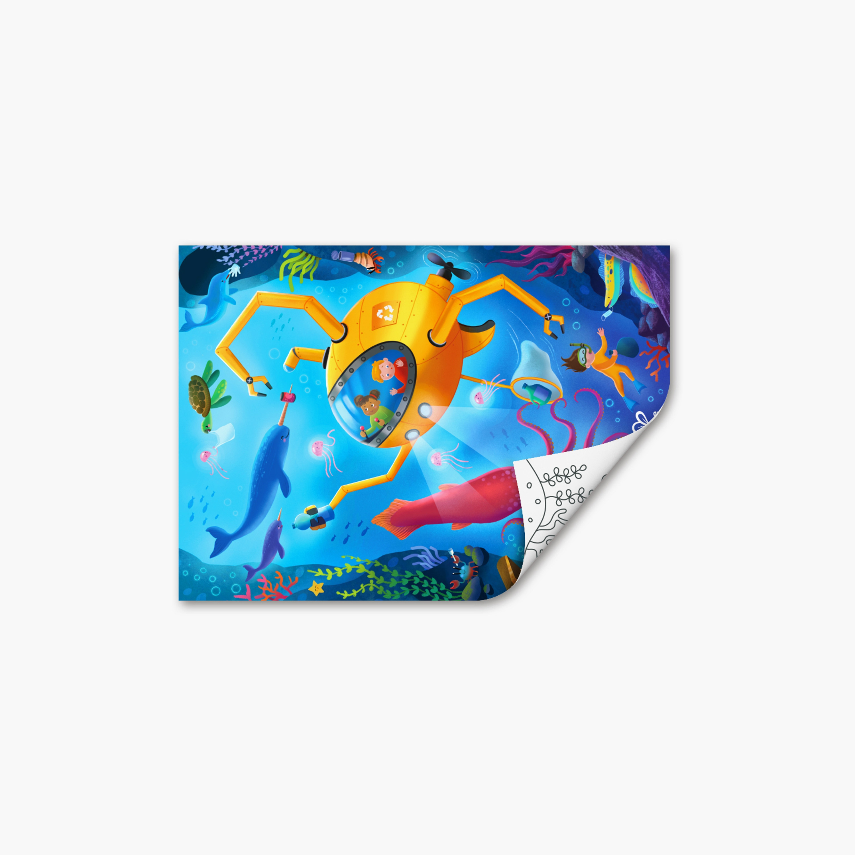 Hape Ocean Rescue Colouring Jigsaw Puzzle-toys-indoortoys-puzzles-image-2