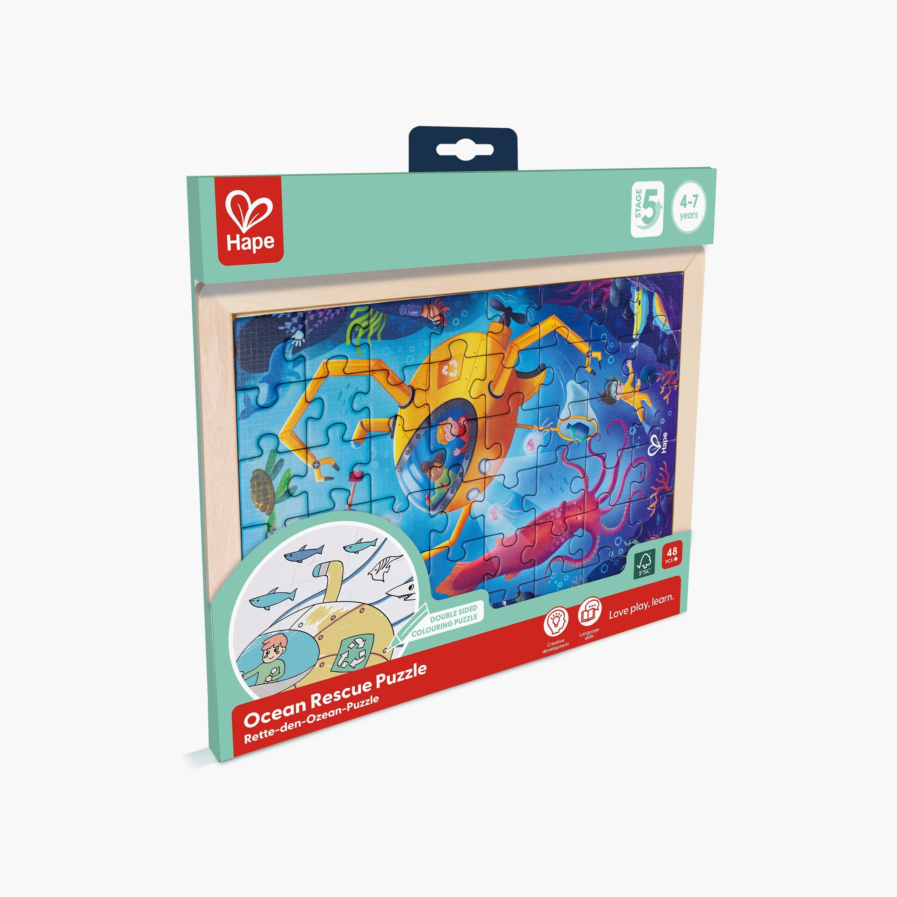 Hape Ocean Rescue Colouring Jigsaw Puzzle-toys-indoortoys-puzzles-image-7
