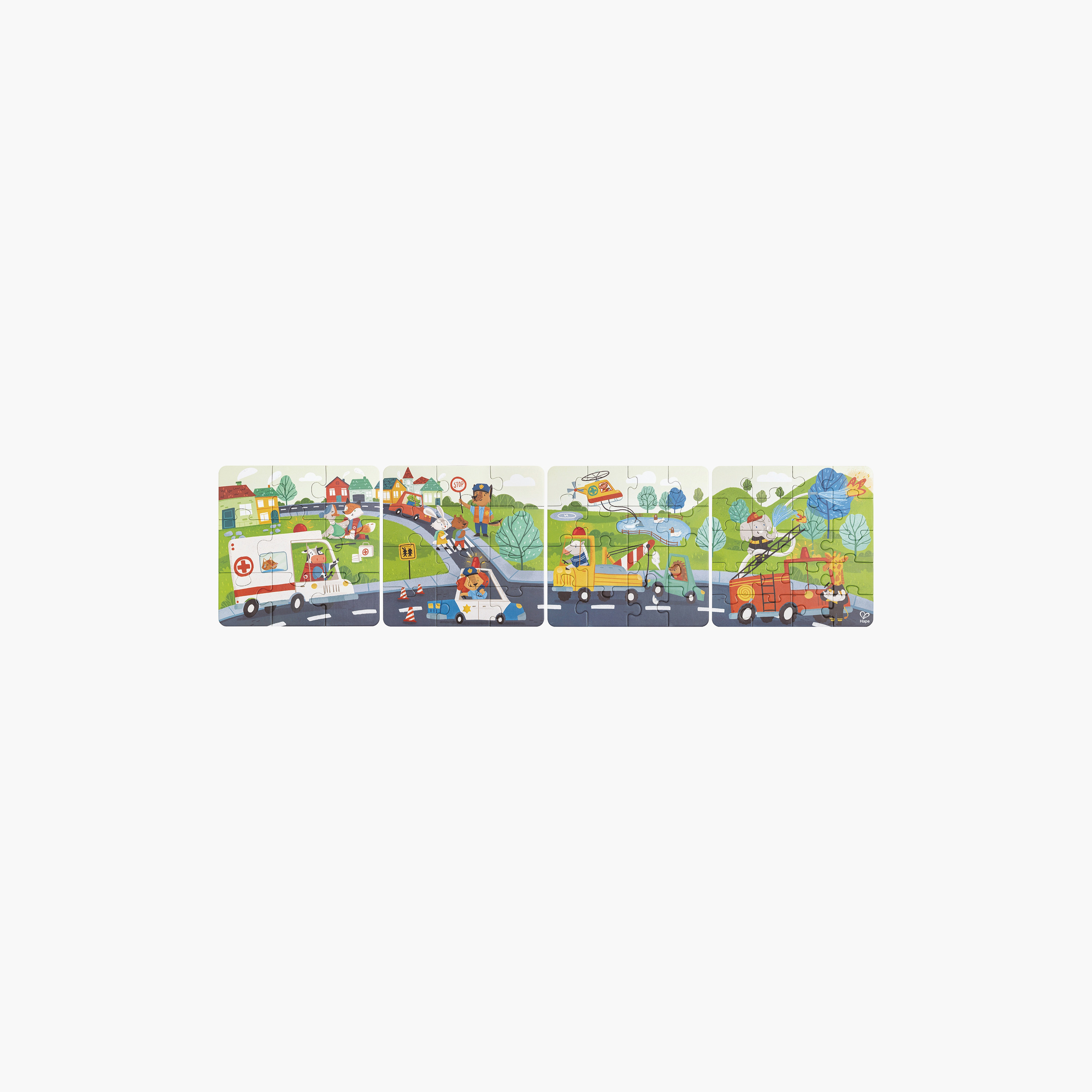 Hape 4-in-1 Rescue Vehicle Jigsaw Puzzle with Bag-toys-indoortoys-puzzles-image-3