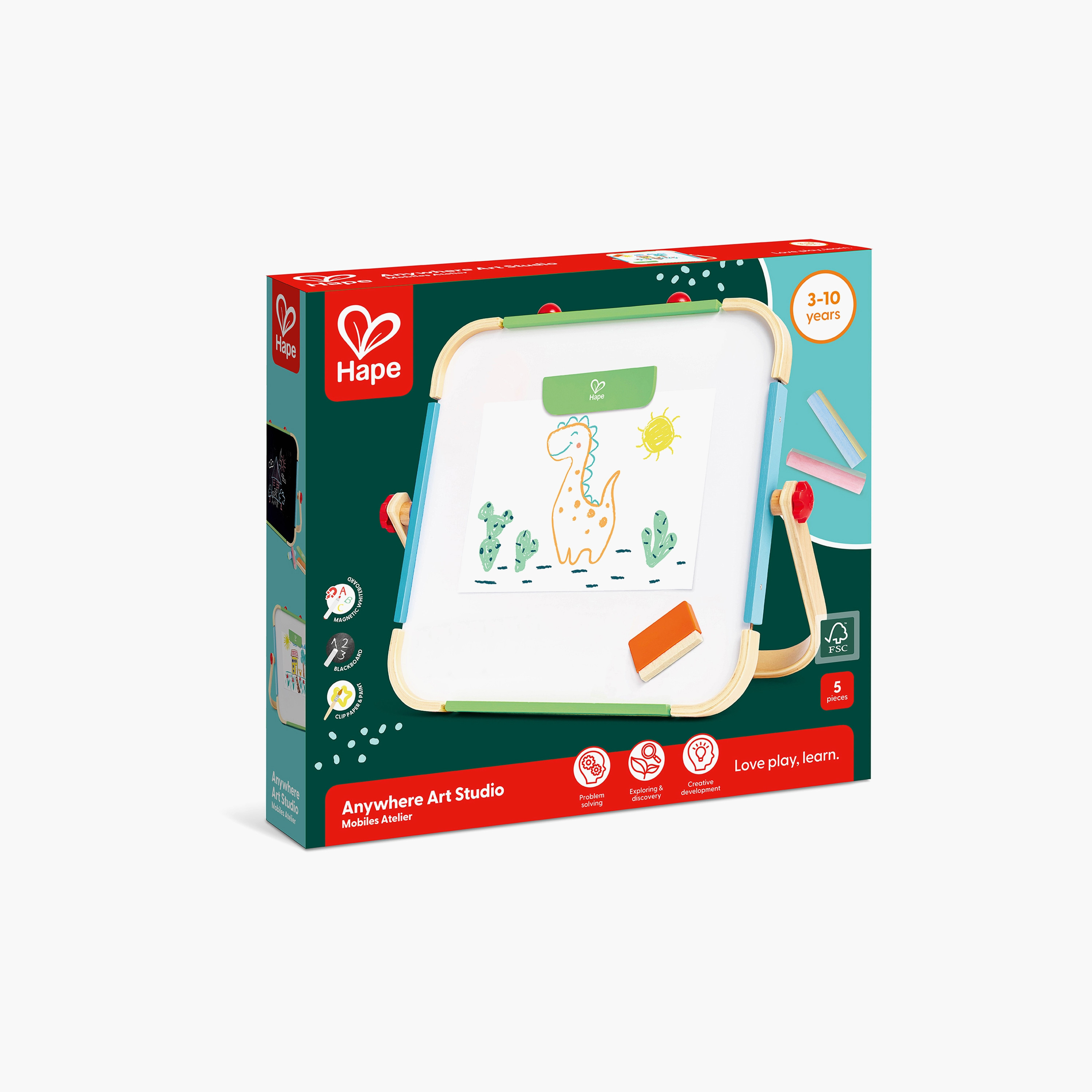 Hape Anywhere Art Studio Magnetic Whiteboard Set-school-artsandcrafts-image-6
