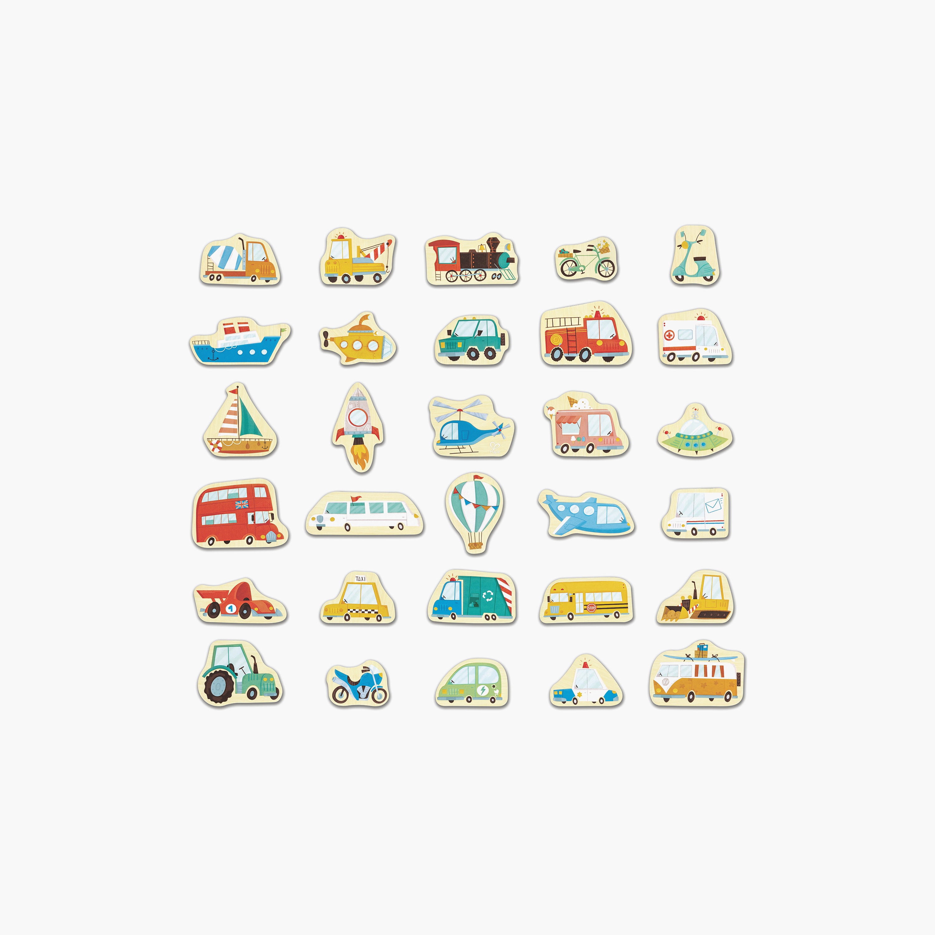 Hape 30-Piece Magnetic Vehicles Set-toys-buildingblocks-magnetictoys-image-1