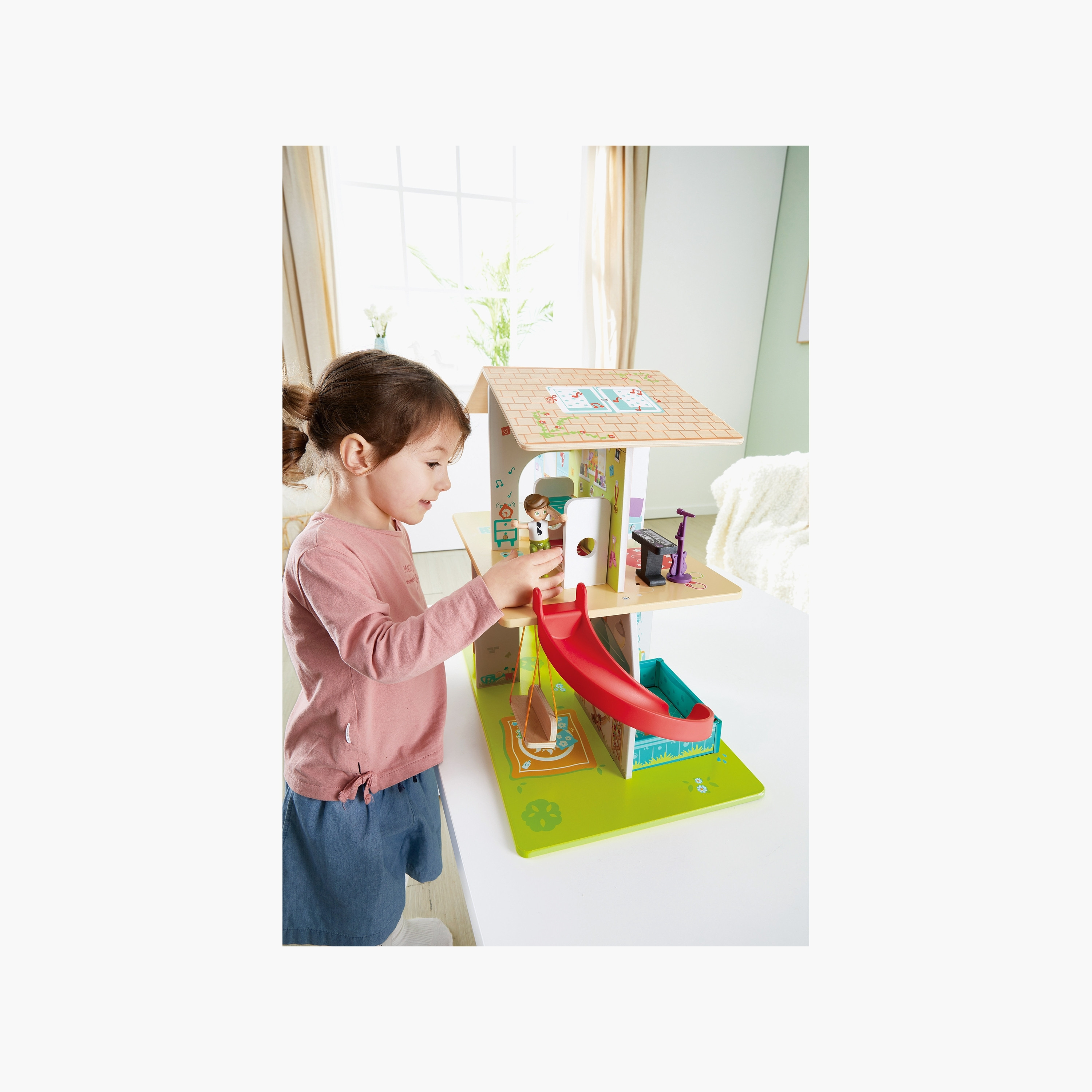 Hape Rock & Slide Wooden Dollhouse with Sound Effects-toys-dollsandplaysets-dollhouses-image-3