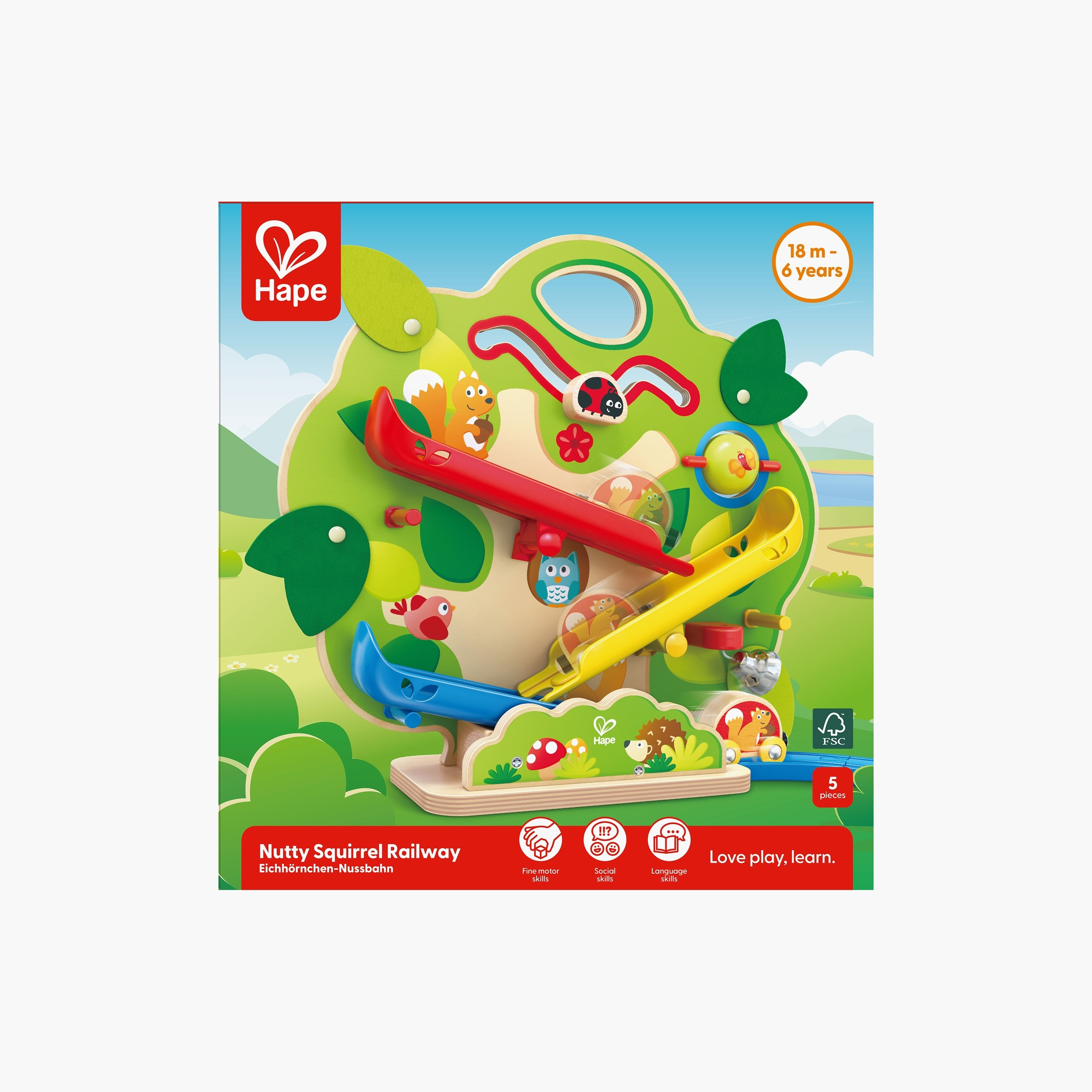 Hape Wooden Nutty Squirrel Railway Toy-toys-babyandtoddlertoys-learningtoys-image-4