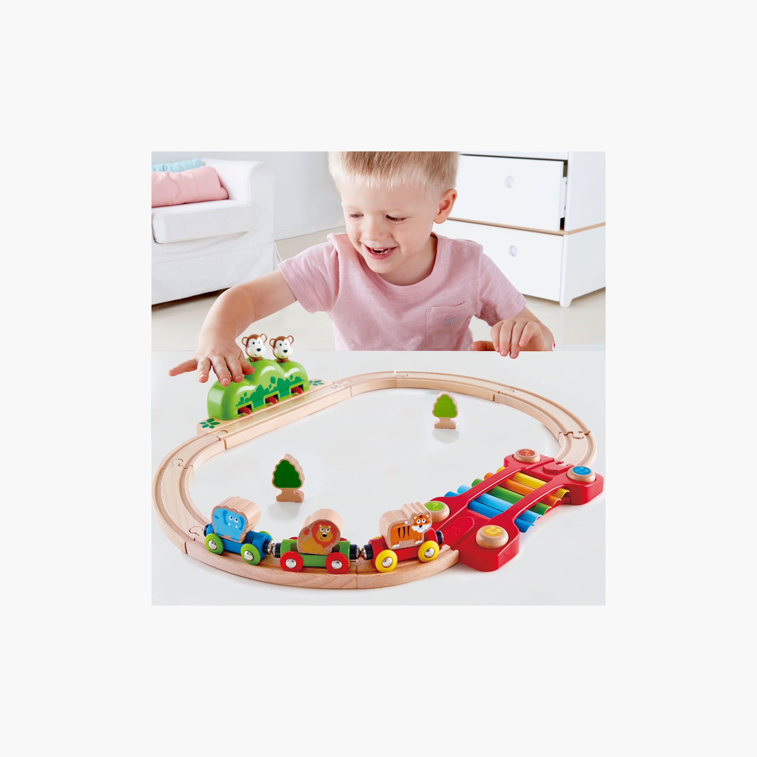 Hape Music & Monkey Wooden Railway Playset-toys-educational-musicaltoys-image-3