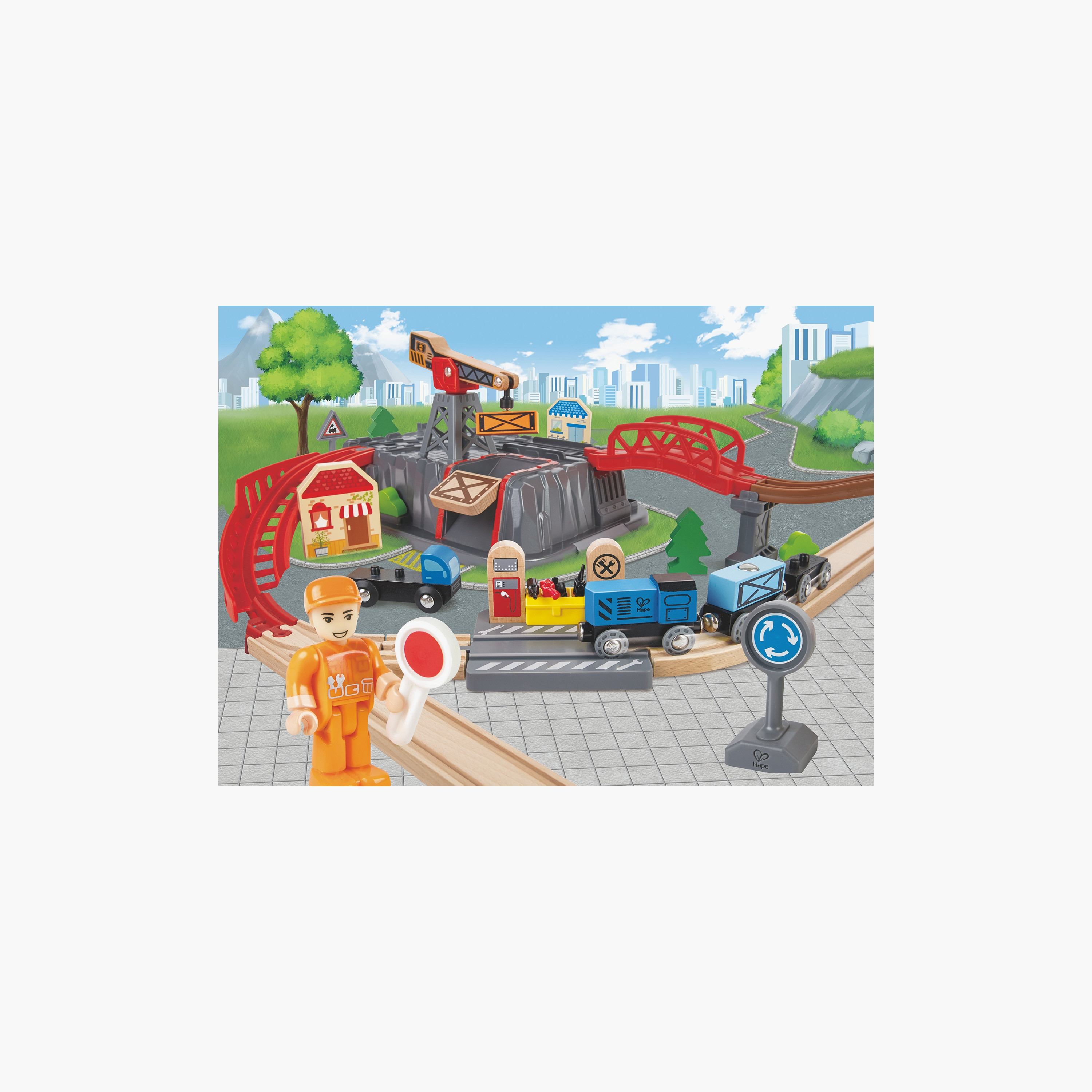 Hape Railway Bucket Builder Playset-toys-playvehicles-racetracks-image-8