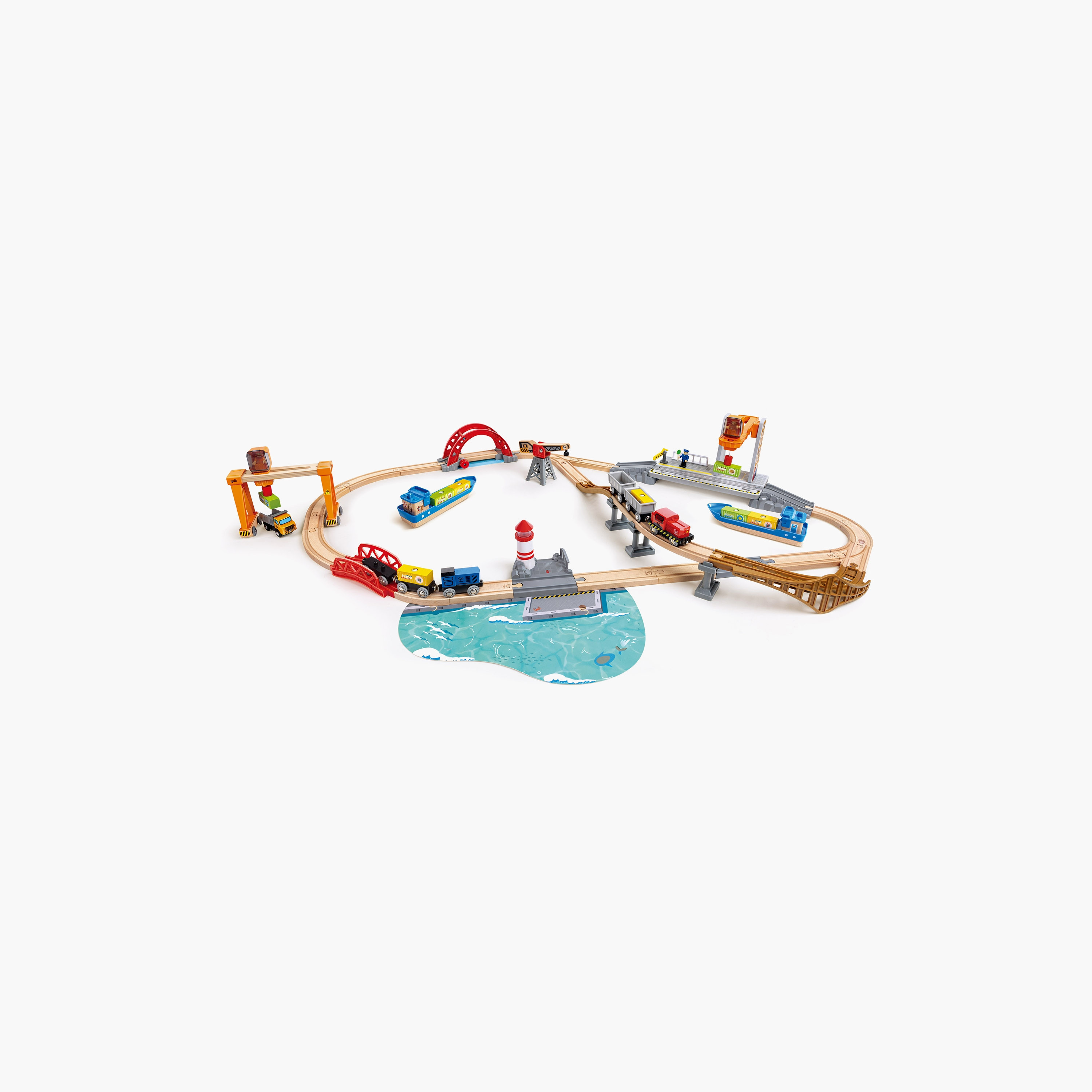 Hape Lift & Load Harbour Train Set-toys-playvehicles-vehicleplaysets-image-5