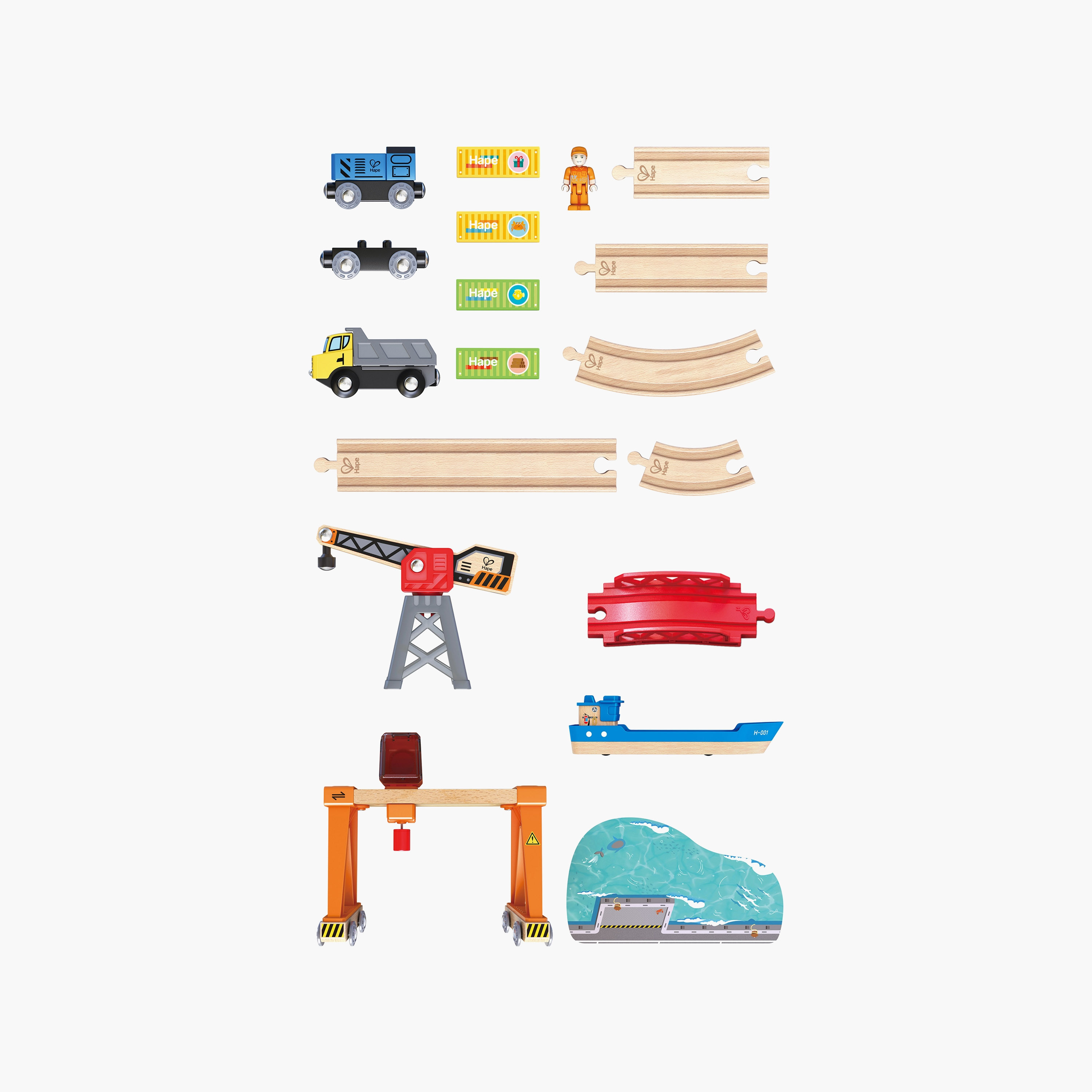 Hape Lift & Load Harbour Train Set-toys-playvehicles-vehicleplaysets-image-9