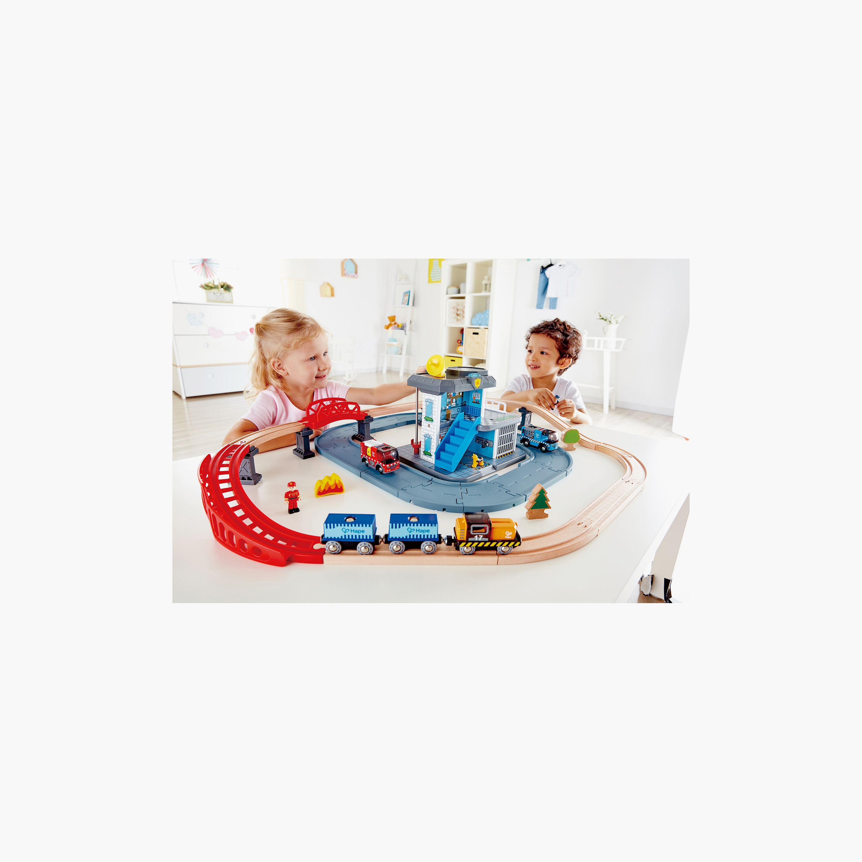 Hape Fire Truck with Siren-toys-playvehicles-trainsandbuses-image-5