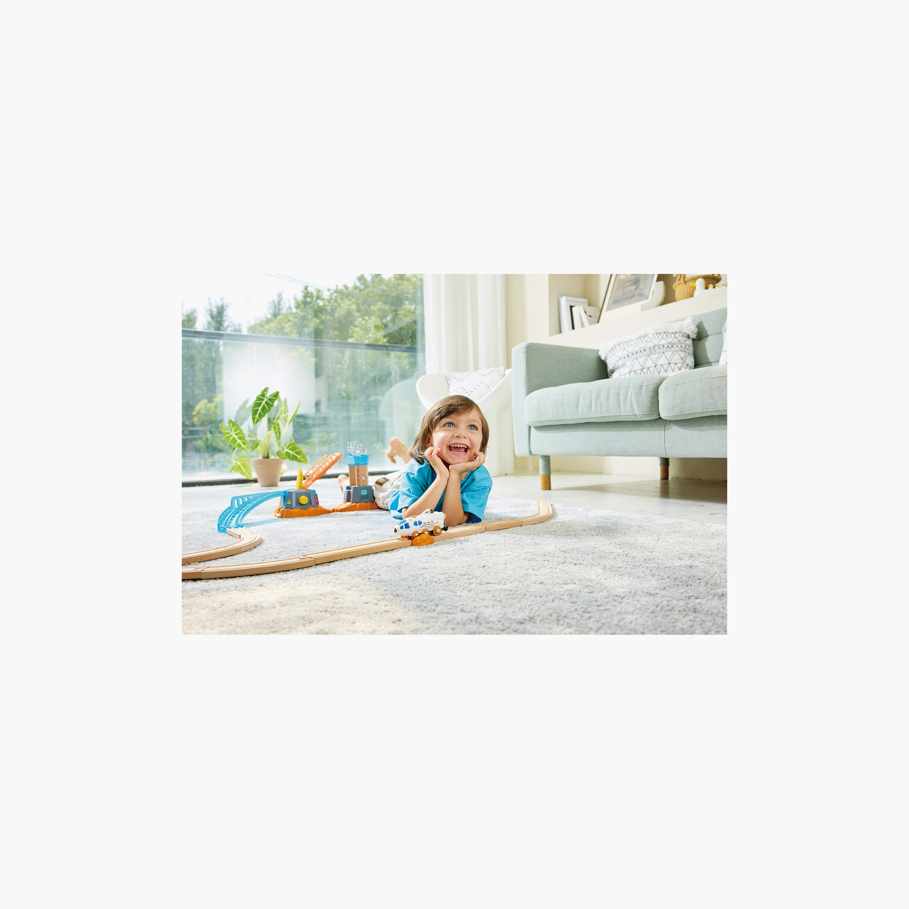 Hape 2-In-1 Space Shuttle Train Toy-toys-playvehicles-trainsandbuses-image-2