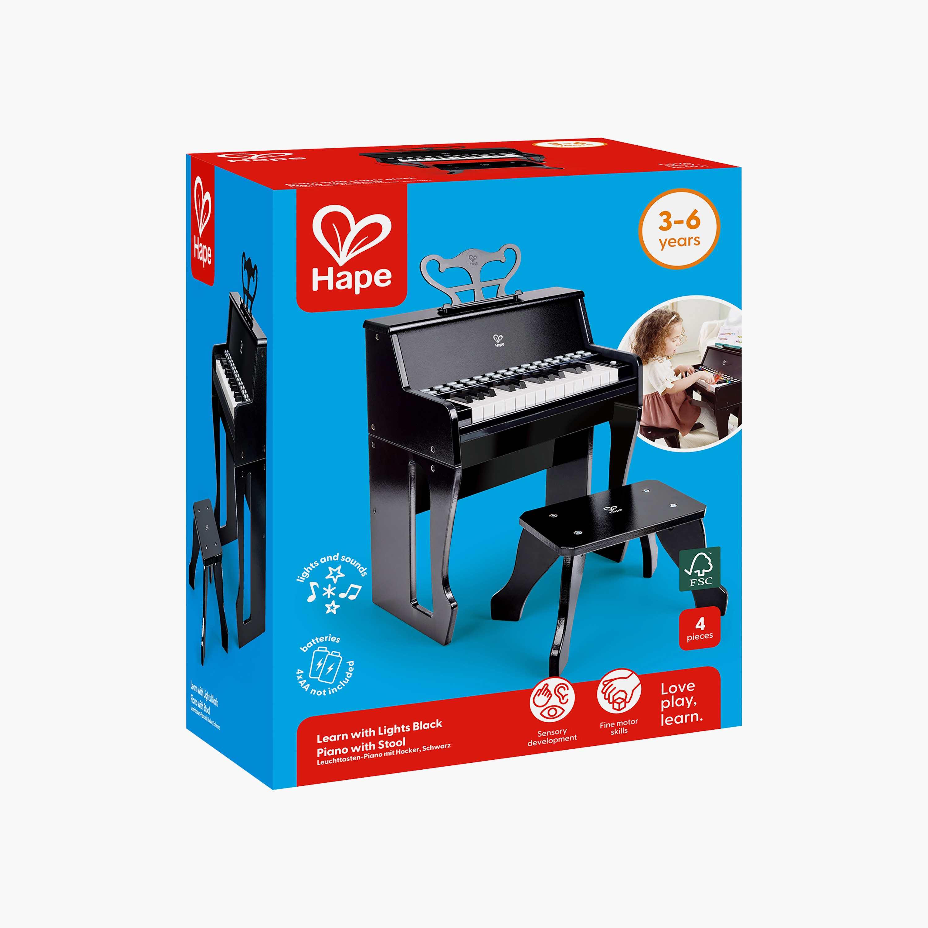 Hape Learns with Lights Piano with Stool-toys-babyandtoddlertoys-lightsandmusicaltoys-image-8