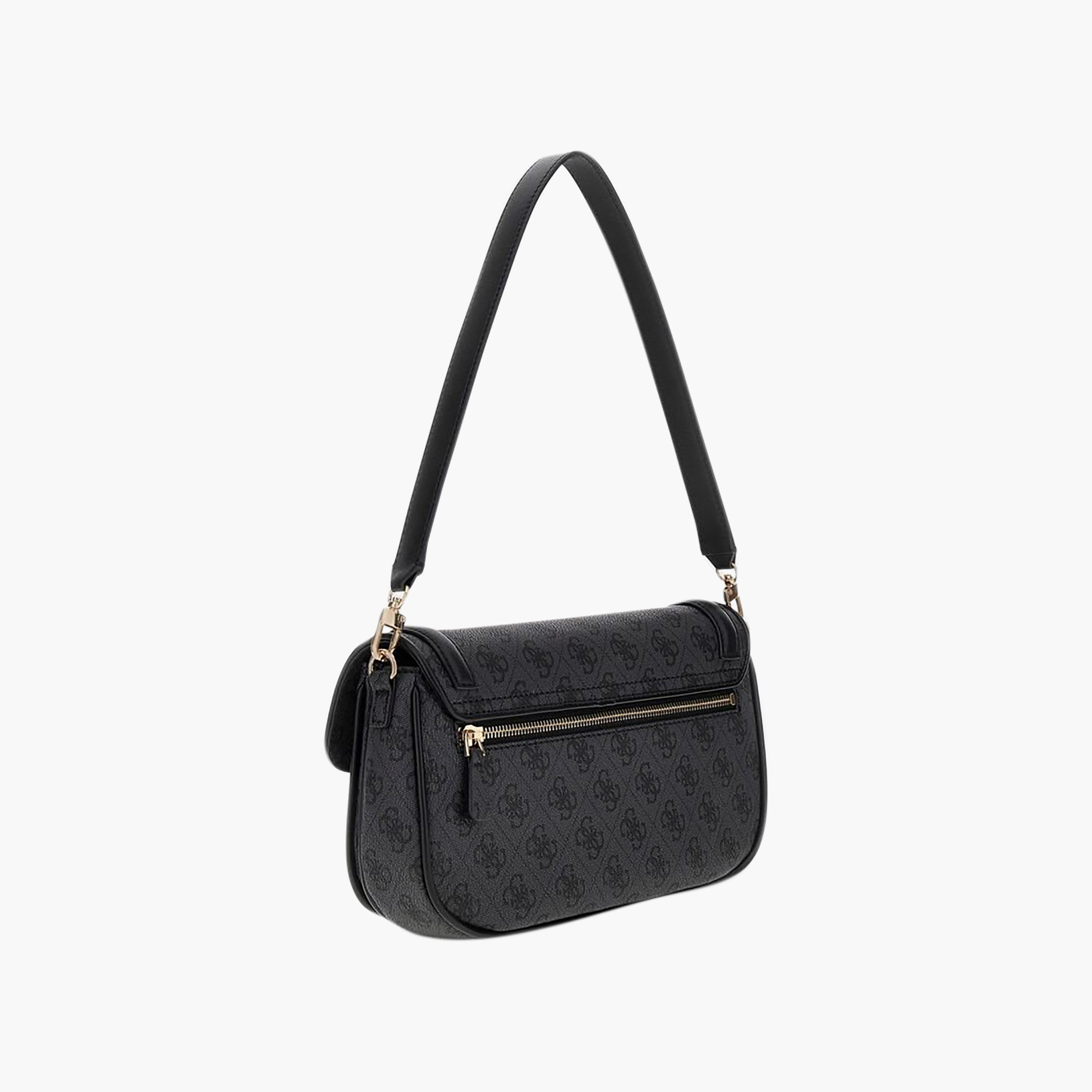 Guess Dea Monogram Single Handle Shoulder Bag with Flap Closure and Adjustable Strap-women-bagsandwallets-handbags-image-2