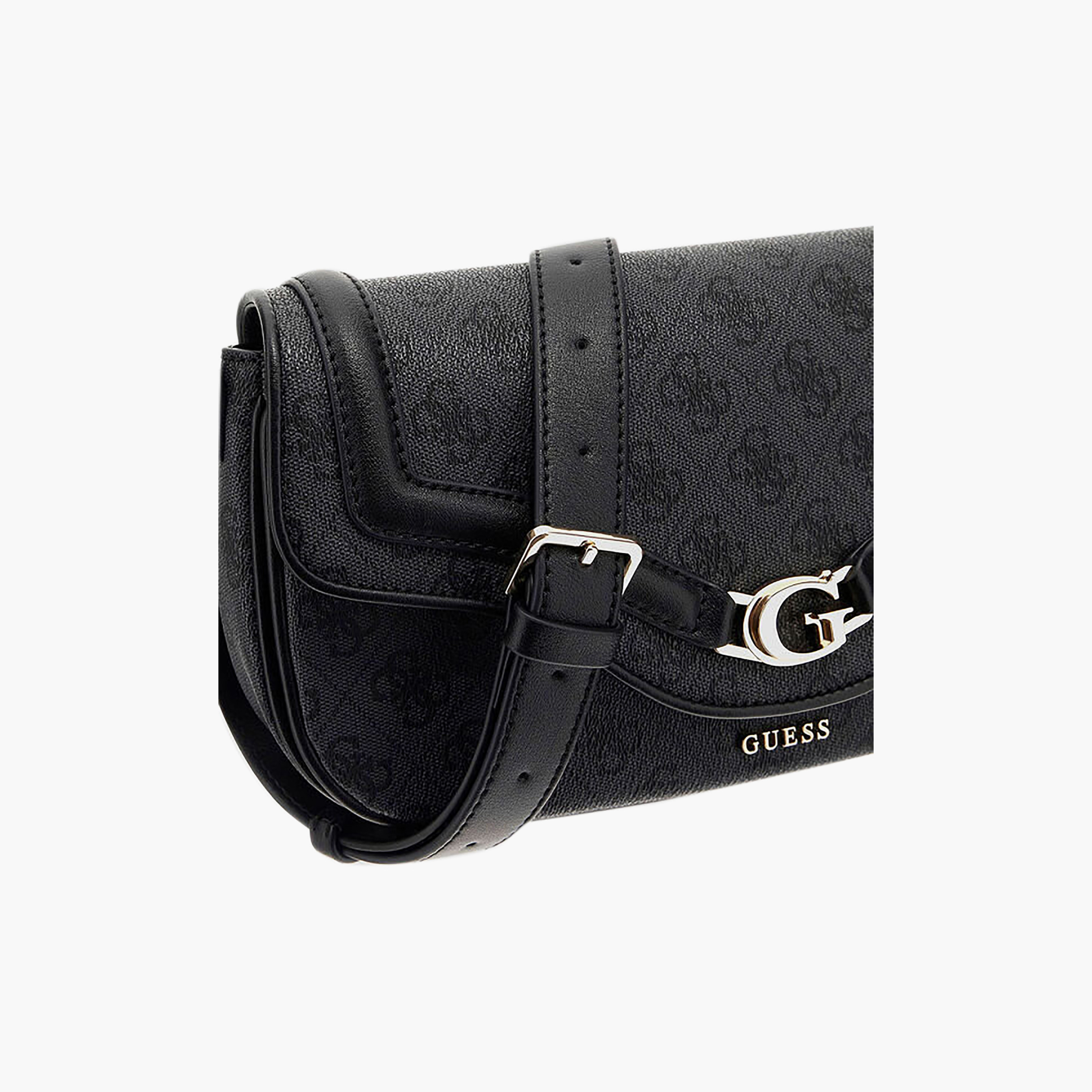 حقيبة كتف Guess Dea مونوغرام بمقبض واحد مع إغلاق بلسان وحزام قابل للتعديل-women-bagsandwallets-handbags-image-4