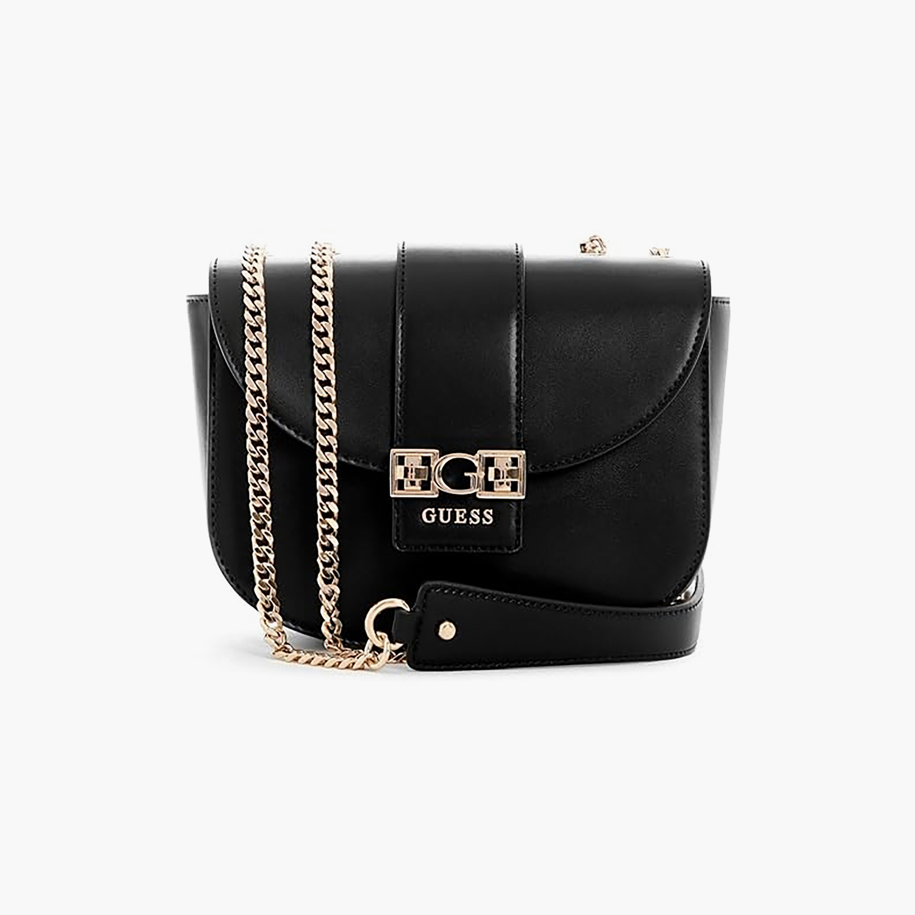 Guess Jane Crossbody Bag with Flap Closure and Chain Strap-women-bagsandwallets-handbags-image-1