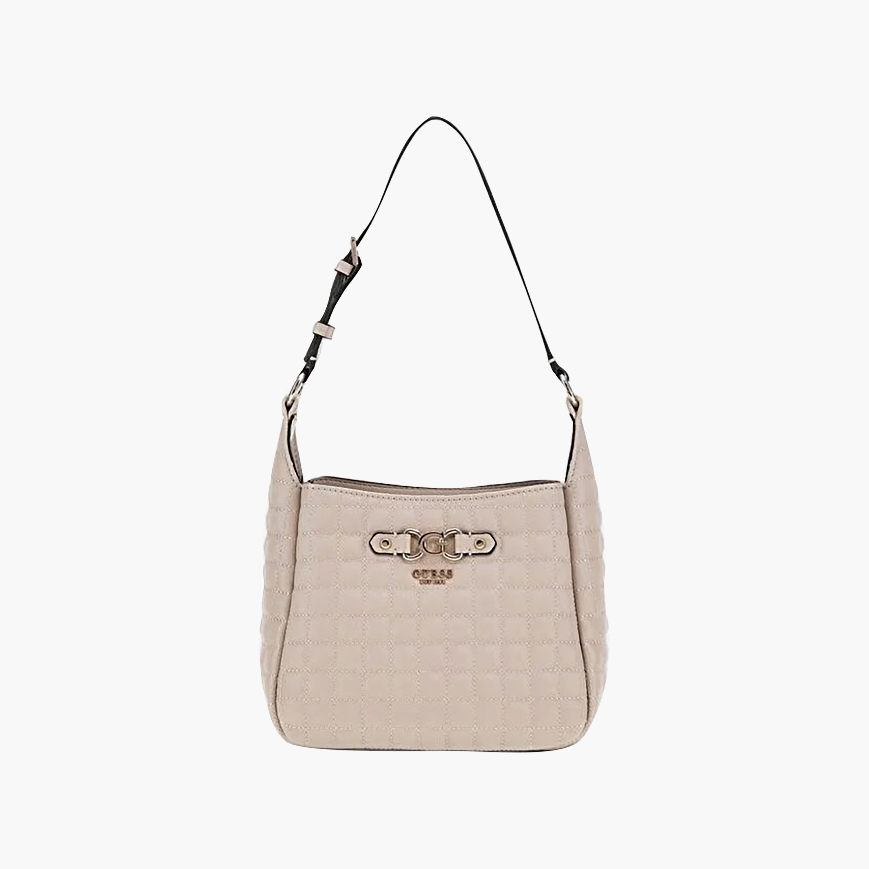 Guess Nadira Grid Quilted Single Handle Shoulder Bag with Magnetic Closure and Adjustable Strap-women-bagsandwallets-handbags-image-1