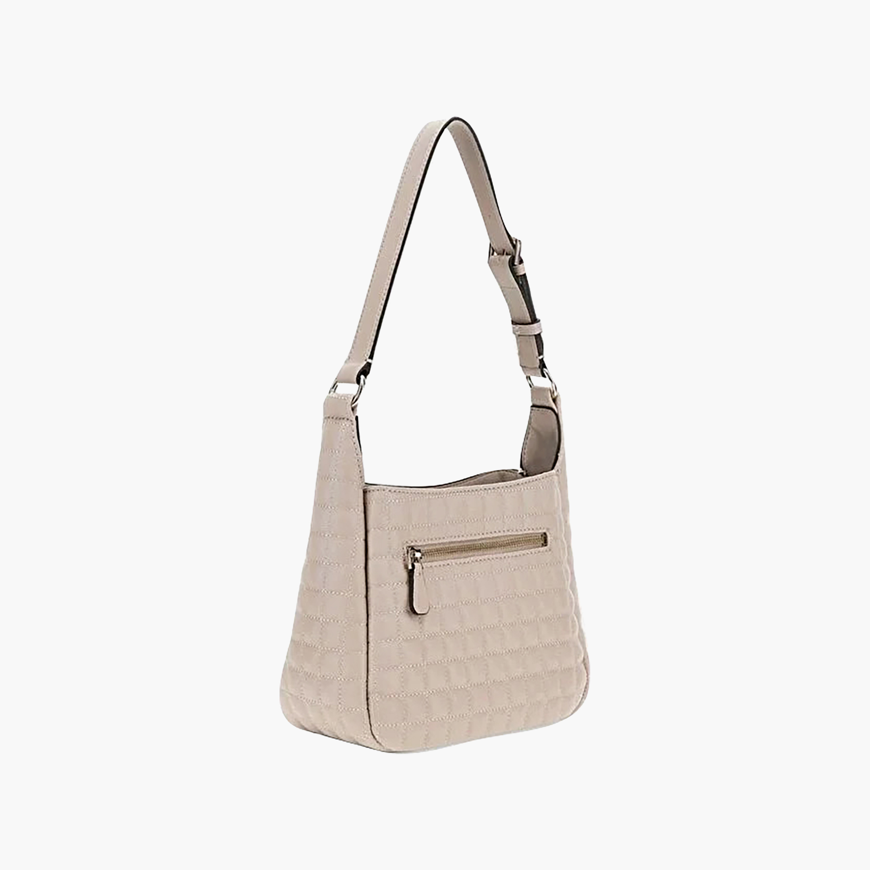 Guess Nadira Grid Quilted Single Handle Shoulder Bag with Magnetic Closure and Adjustable Strap-women-bagsandwallets-handbags-image-2