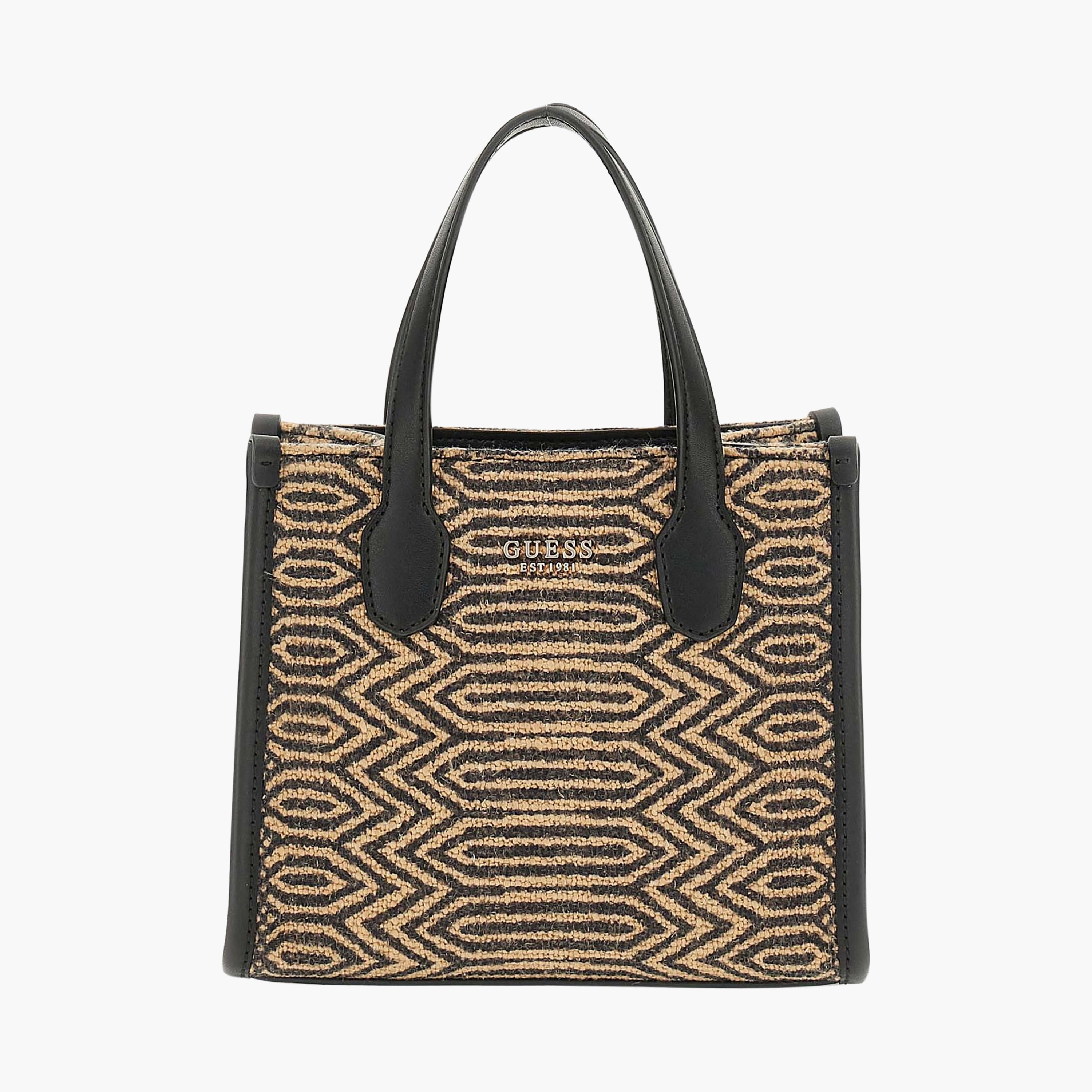 حقيبة توت صغيرة بمقبضين مزدوجين بنسيج مميز من جيس سيلفانا-women-bagsandwallets-handbags-image-1