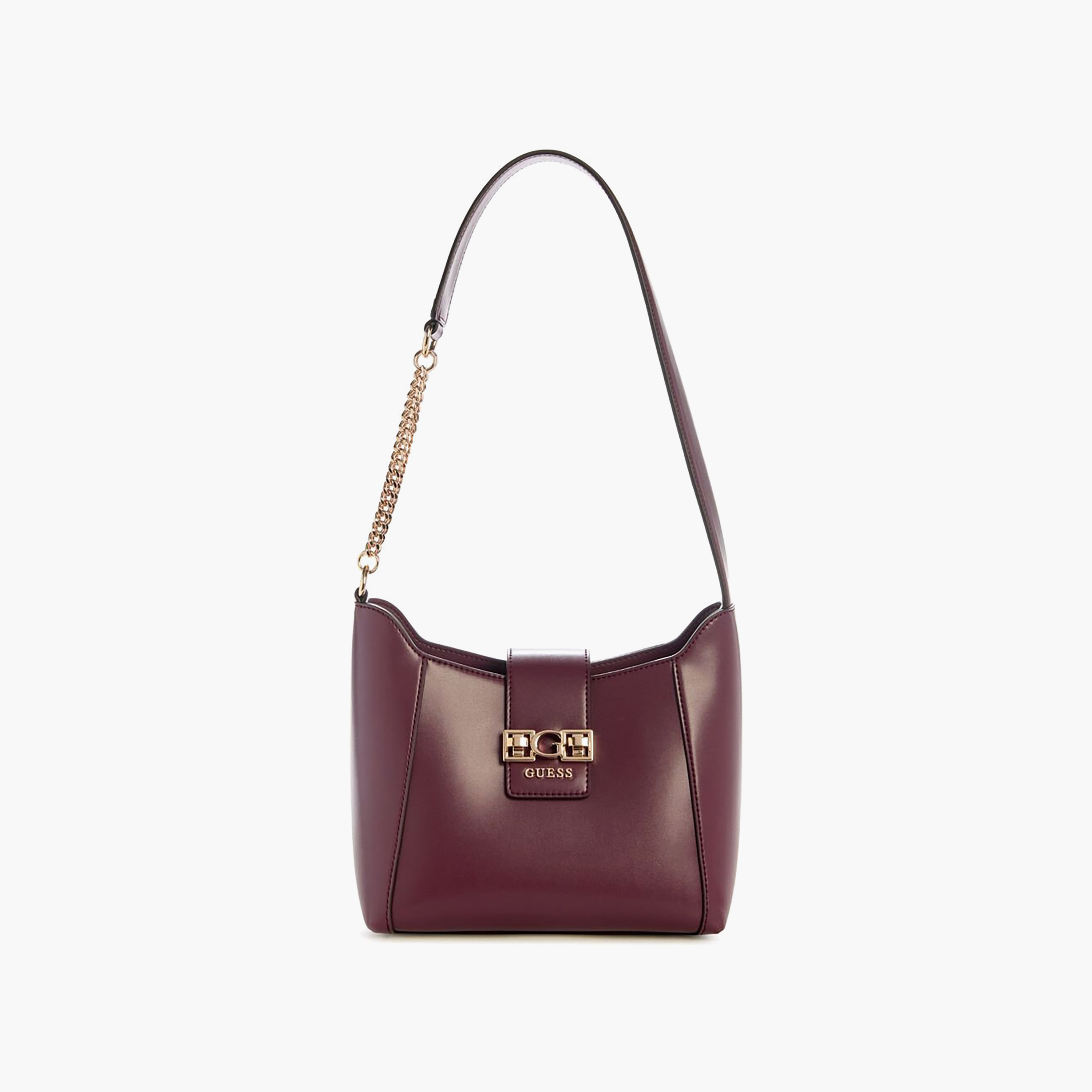 حقيبة كتف Guess جين بإغلاق بسديلة وحزام كتف-women-bagsandwallets-handbags-image-1