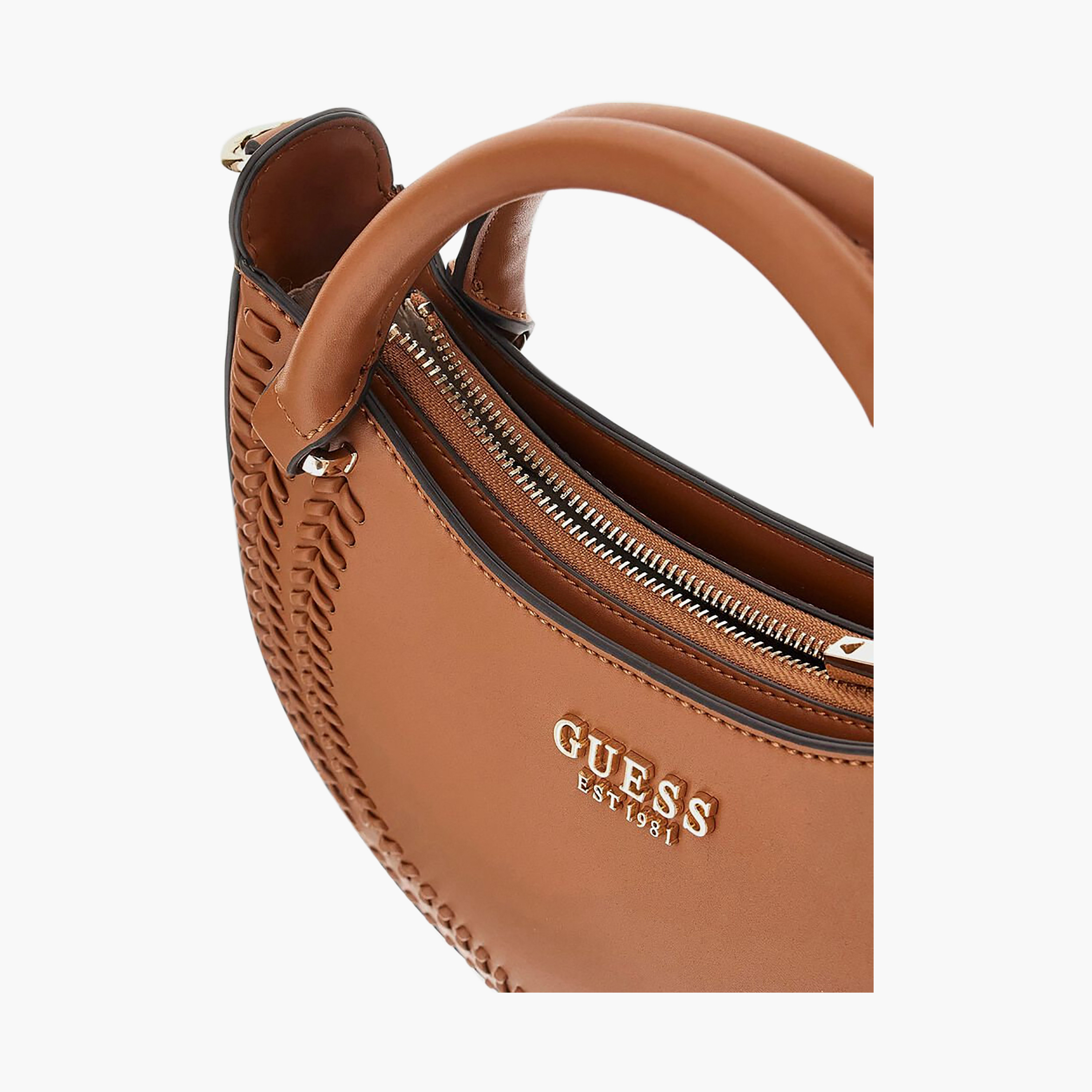 Guess Tatum Braided Detail Double Handle mini Satchel Bag with Zipper Closure and Adjustable Strap-women-bagsandwallets-handbags-image-3