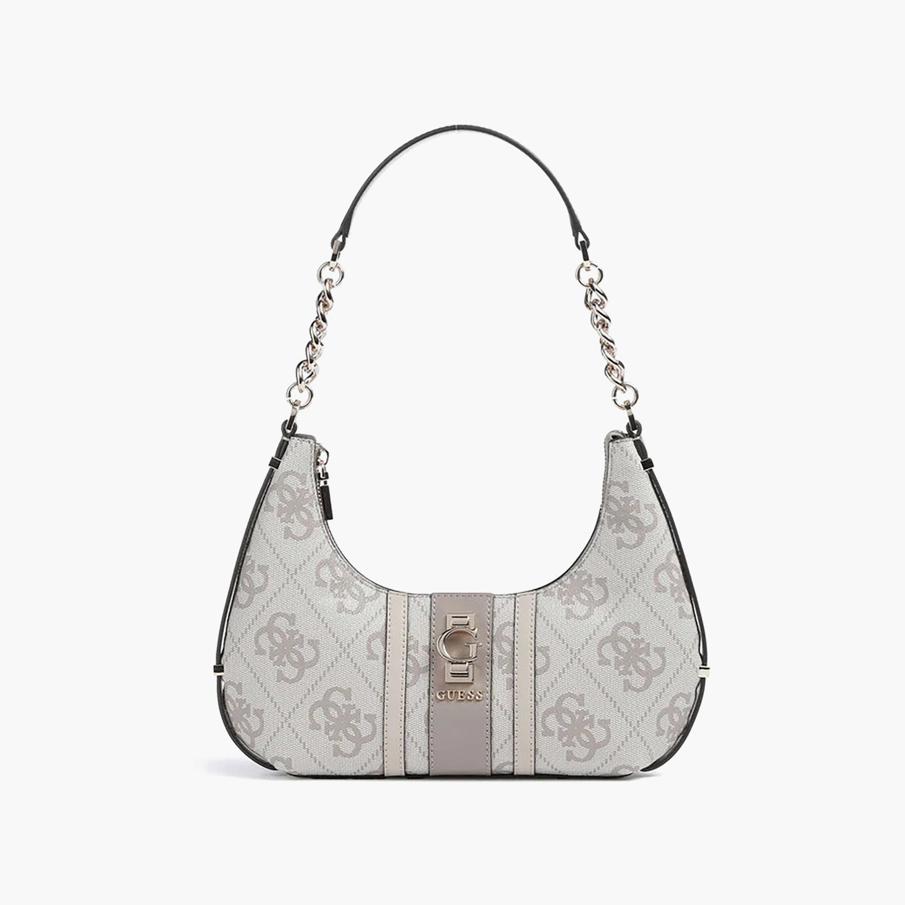 Guess - Erenia Top Zip Shoulder Bag - Beige/Natural-women-bagsandwallets-handbags-image-1