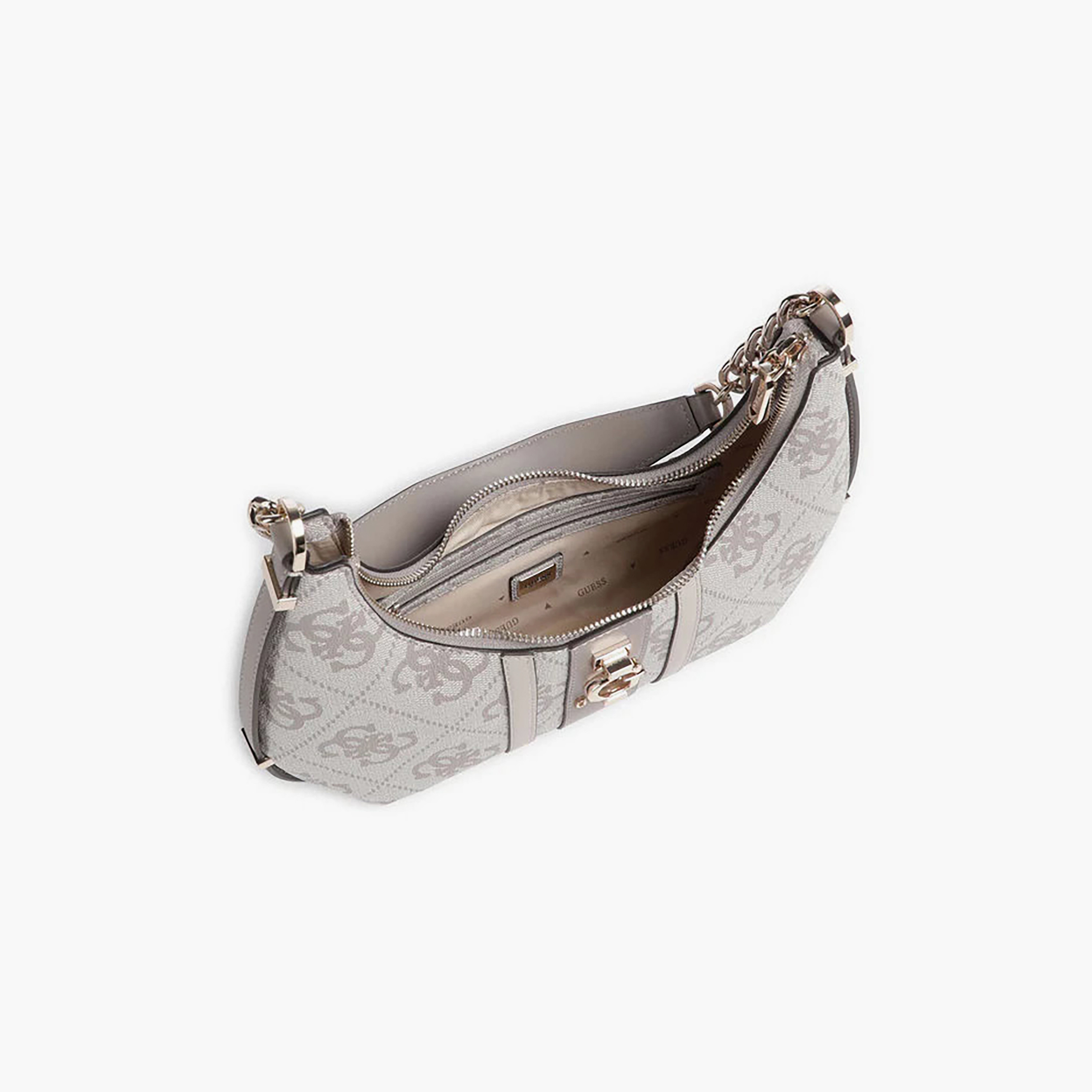 Guess - Erenia Top Zip Shoulder Bag - Beige/Natural-women-bagsandwallets-handbags-image-3