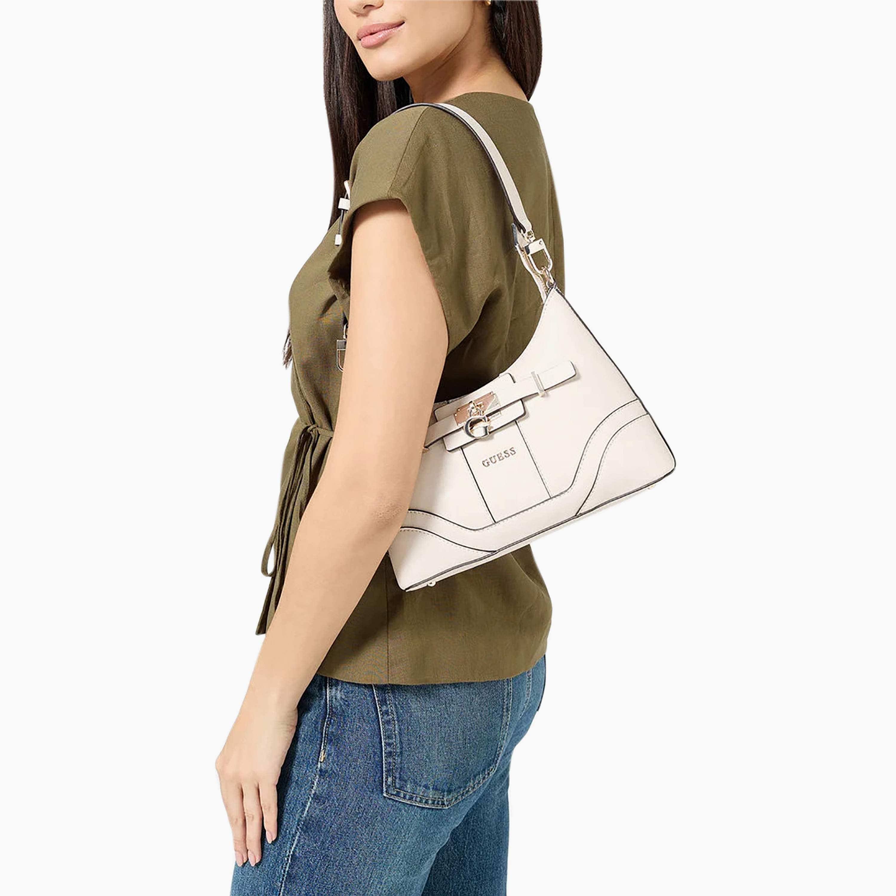 حقيبة كتف Guess Greyson II بمقبض واحد وإغلاق بسحاب وحزام قابل للتعديل-women-bagsandwallets-handbags-image-5