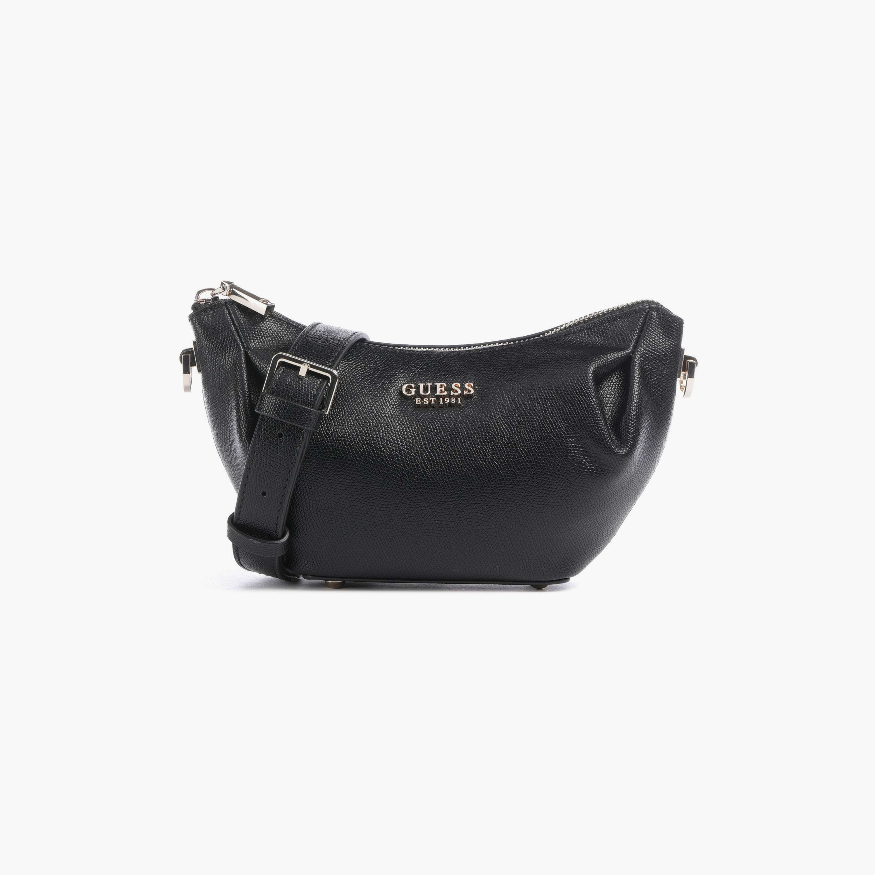 حقيبة كتف Guess أموريت بنسيج مُحبَّب مع إغلاق بسحّاب وحزام قابل للتعديل-women-bagsandwallets-handbags-image-1