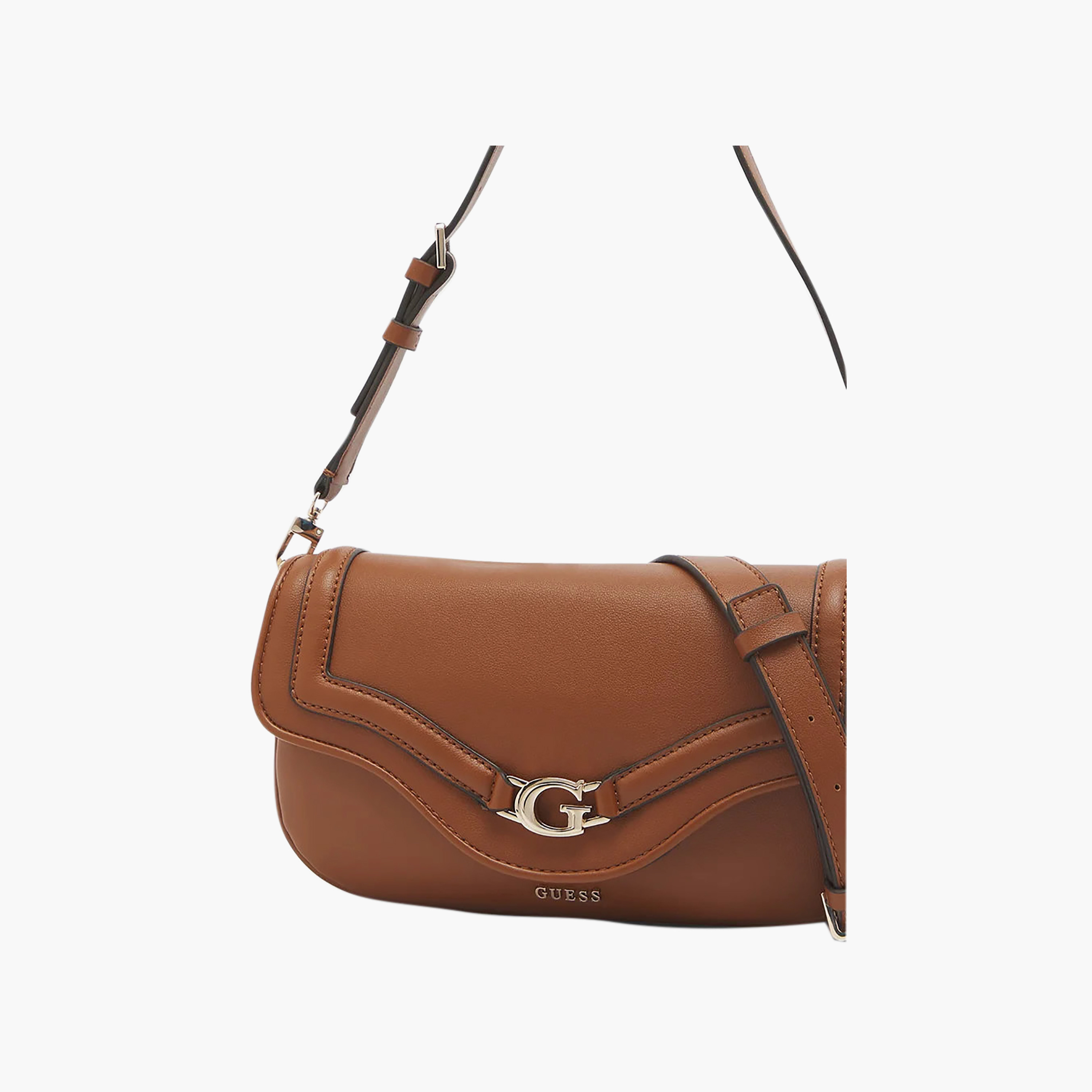 حقيبة كتف Guess Dea بمقبض واحد مع إغلاق بالسديلة وحزام قابل للتعديل-women-bagsandwallets-handbags-image-4