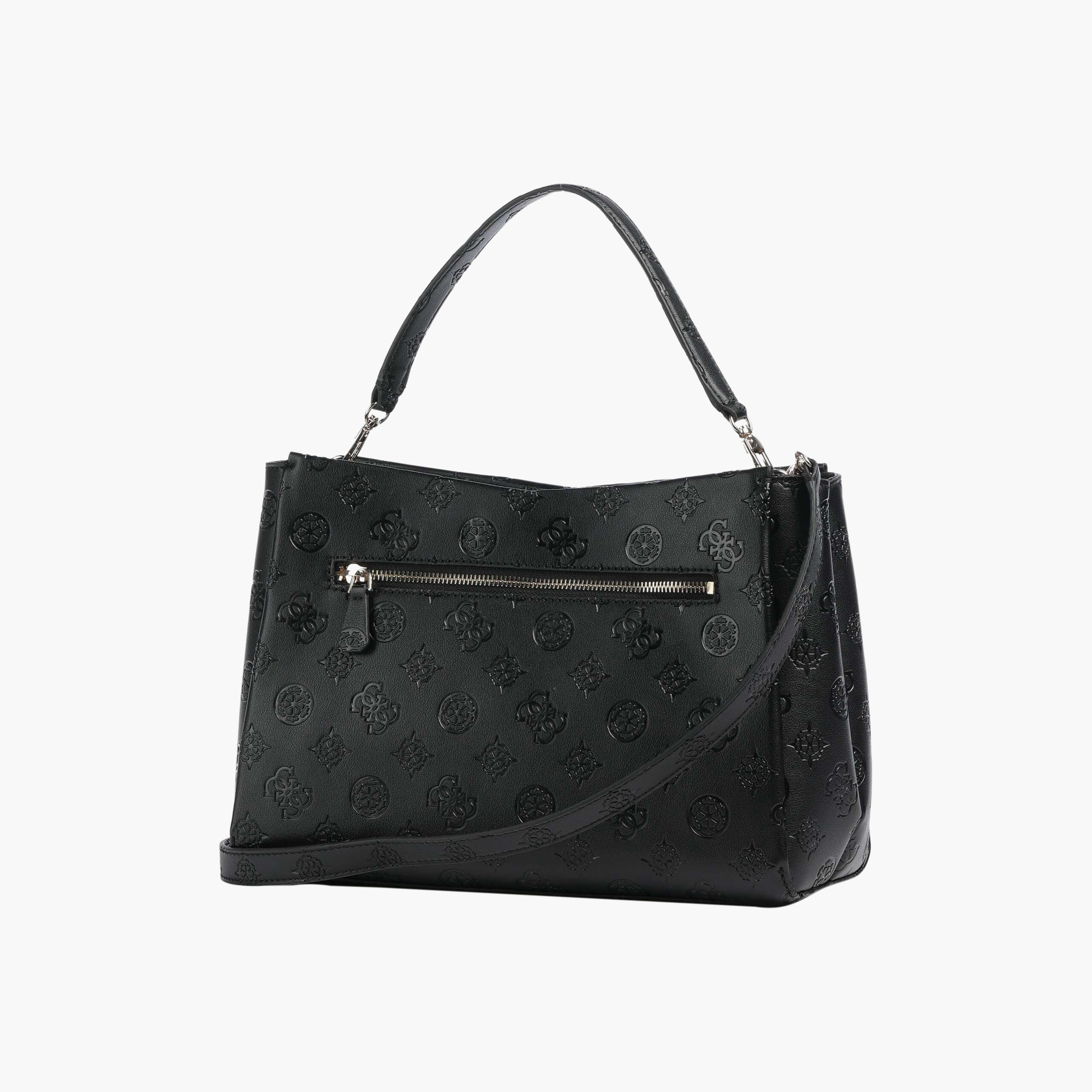 حقيبة ساتشيل Guess تيشا بنقش المونوغرام بمقبض علوي وإغلاق بسحاب وحزام قابل للفصل-women-bagsandwallets-handbags-image-2