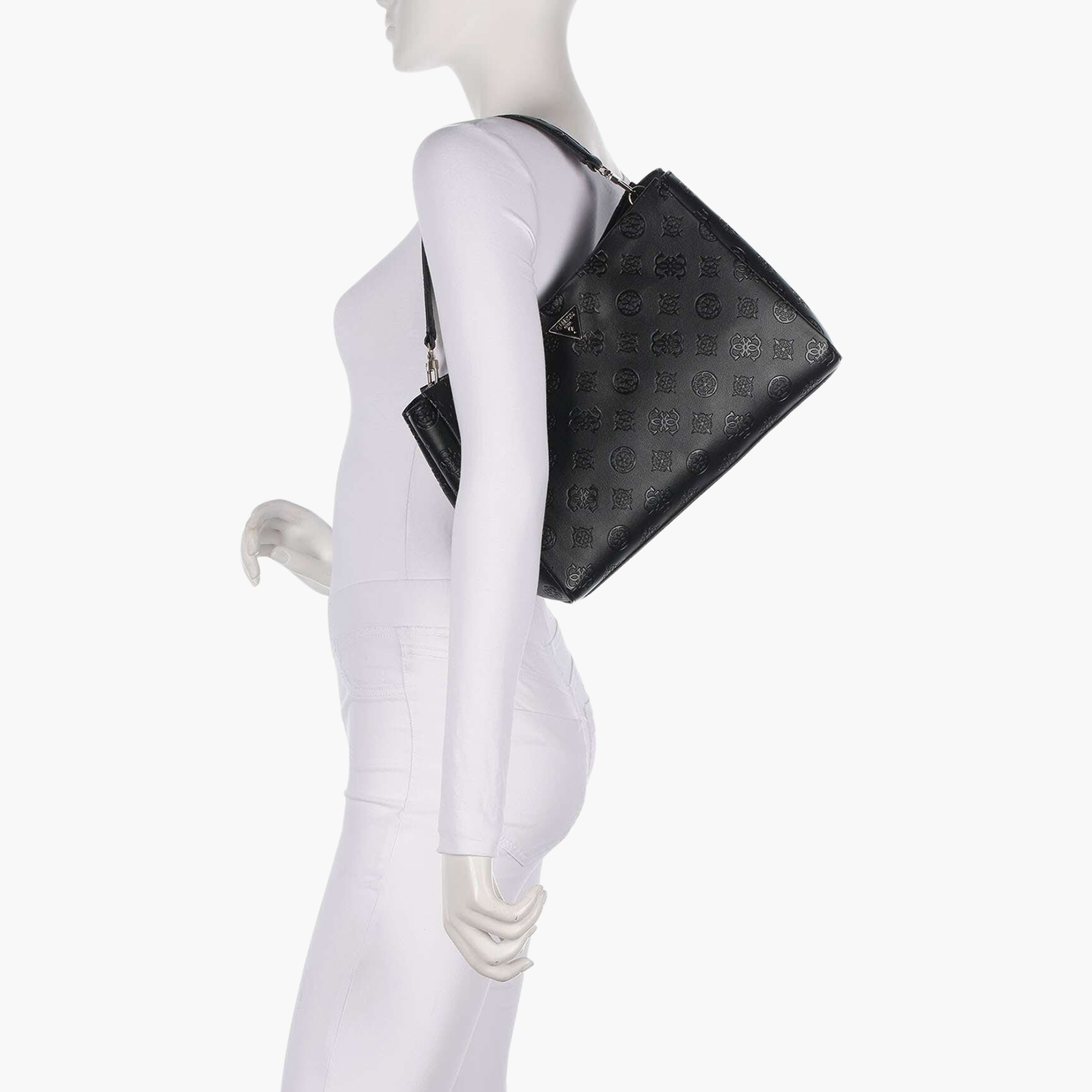 حقيبة ساتشيل Guess تيشا بنقش المونوغرام بمقبض علوي وإغلاق بسحاب وحزام قابل للفصل-women-bagsandwallets-handbags-image-6