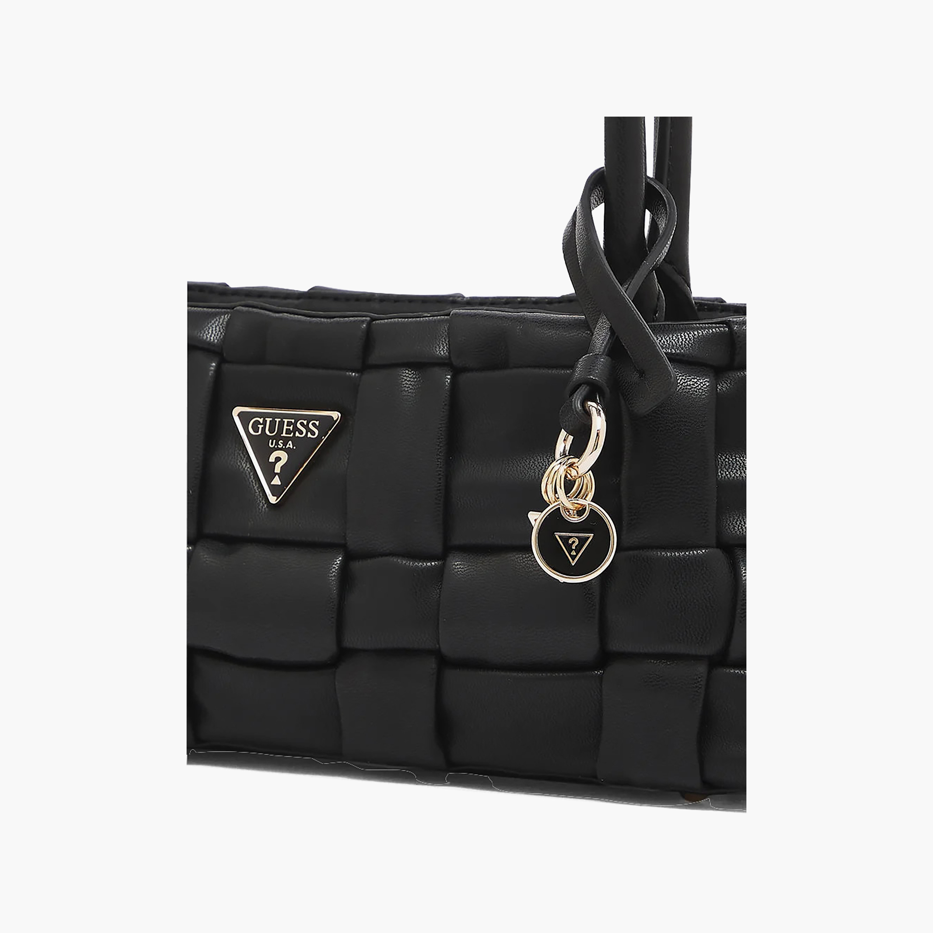 Guess Marion Woven Double Handle Shoulder Bag with Zipper Closure-women-bagsandwallets-handbags-image-4