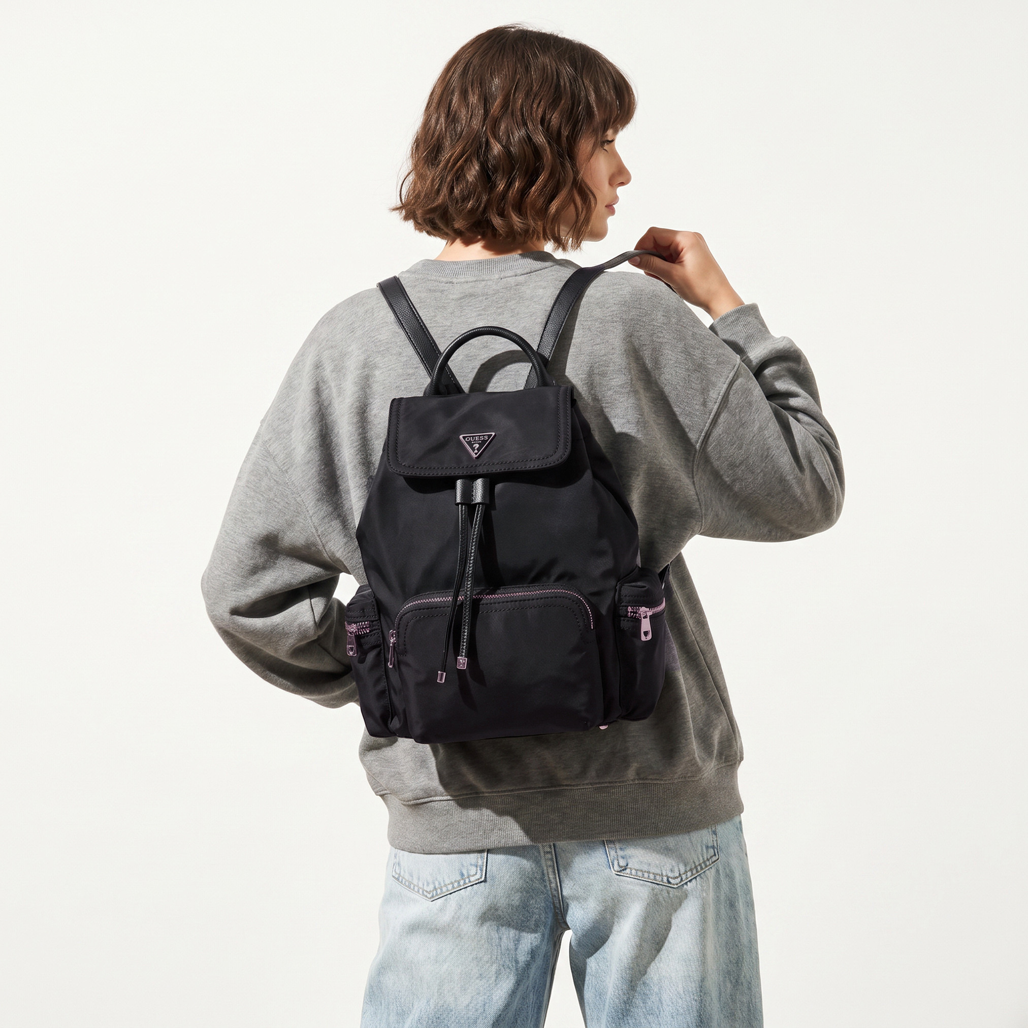 حقيبة ظهر Guess Eco Gemma بمقبض علوي وإغلاق بالقلابة وحزام قابل للتعديل-women-bagsandwallets-handbags-image-2
