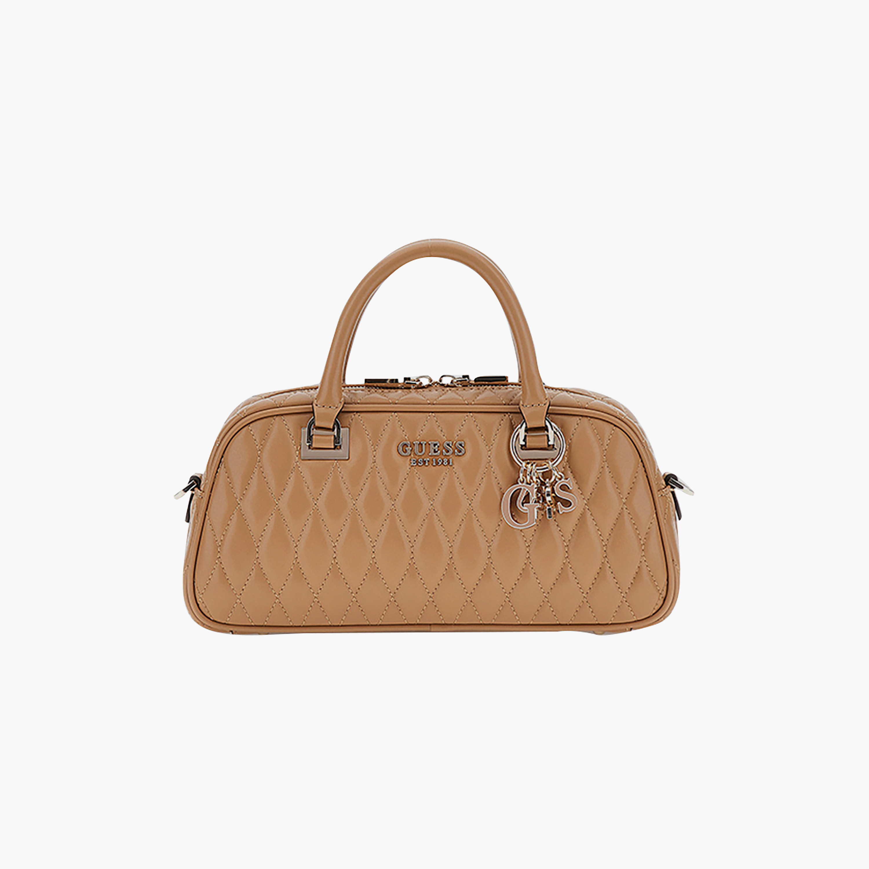 Guess - Valla Small Satchel - Beige/Natural-women-bagsandwallets-handbags-image-1