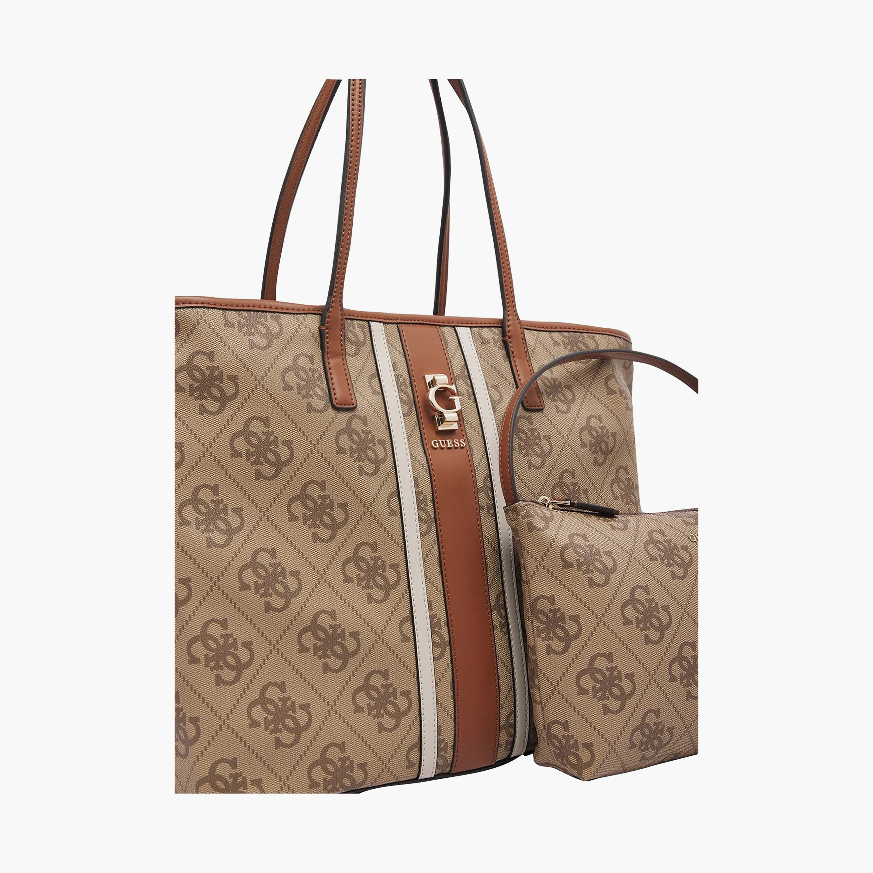 Guess Erenia Monogram Double Handle Tote Bags & Pouch with Magnetic Closure-women-bagsandwallets-handbags-image-4