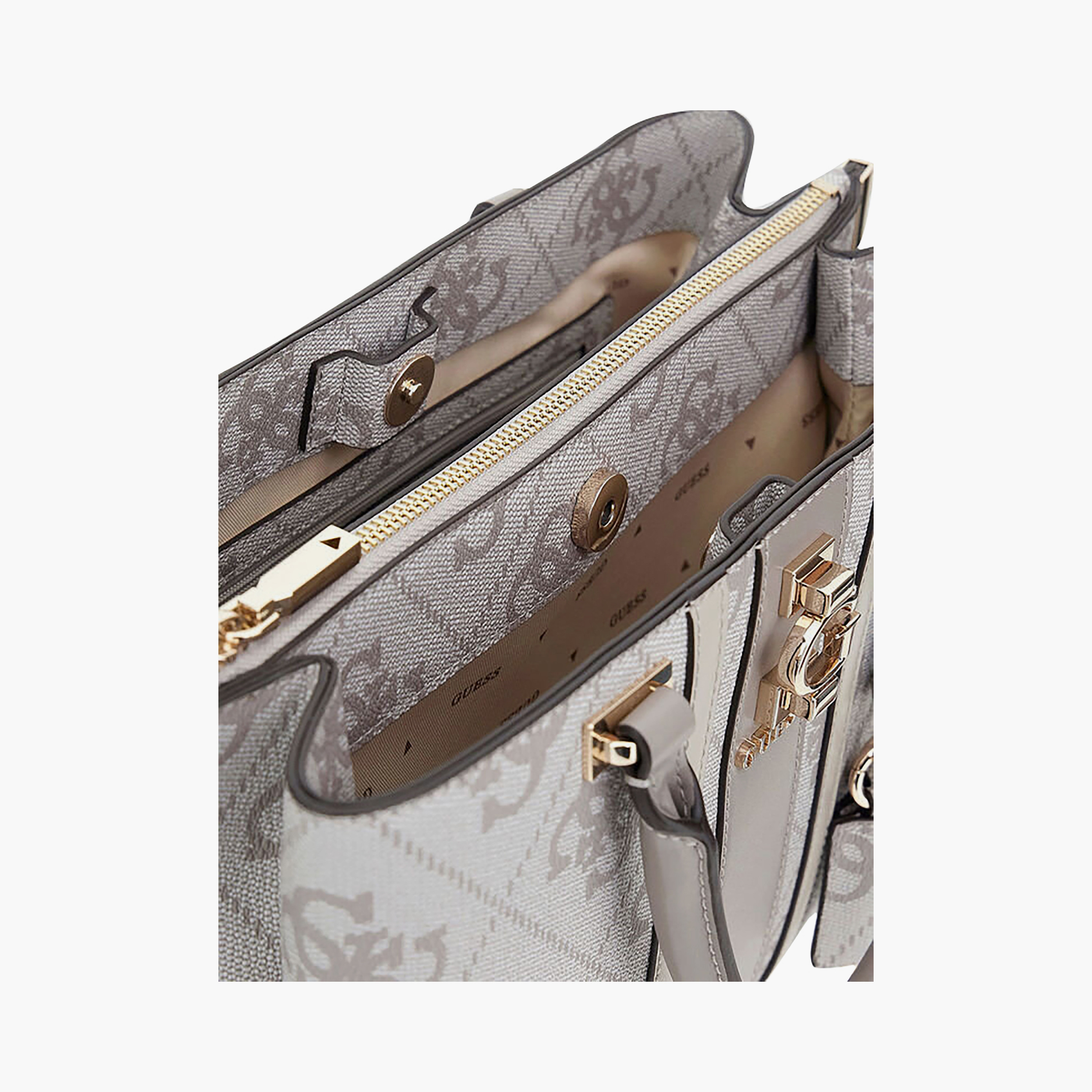 حقيبة ساتشيل Guess إيرينيا بنقشة المونوغرام ومقبضين وإغلاق بسحاب وحزام قابل للفصل-women-bagsandwallets-handbags-image-3